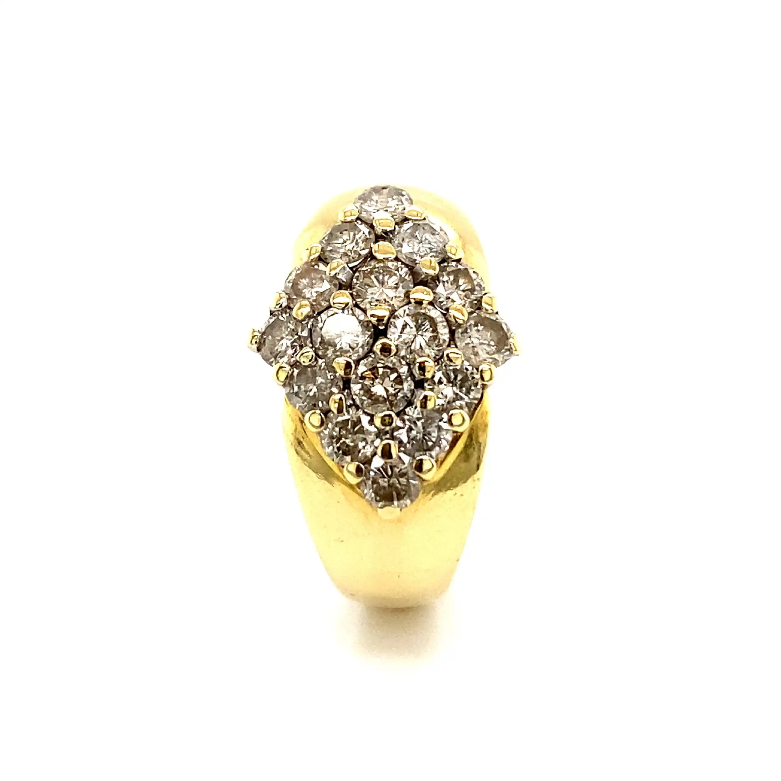 Ring Gelbgold mit Brillanten, graviert mit 1.30ct Ring Gelbgold mit Brillanten, graviert mit 1.30ct