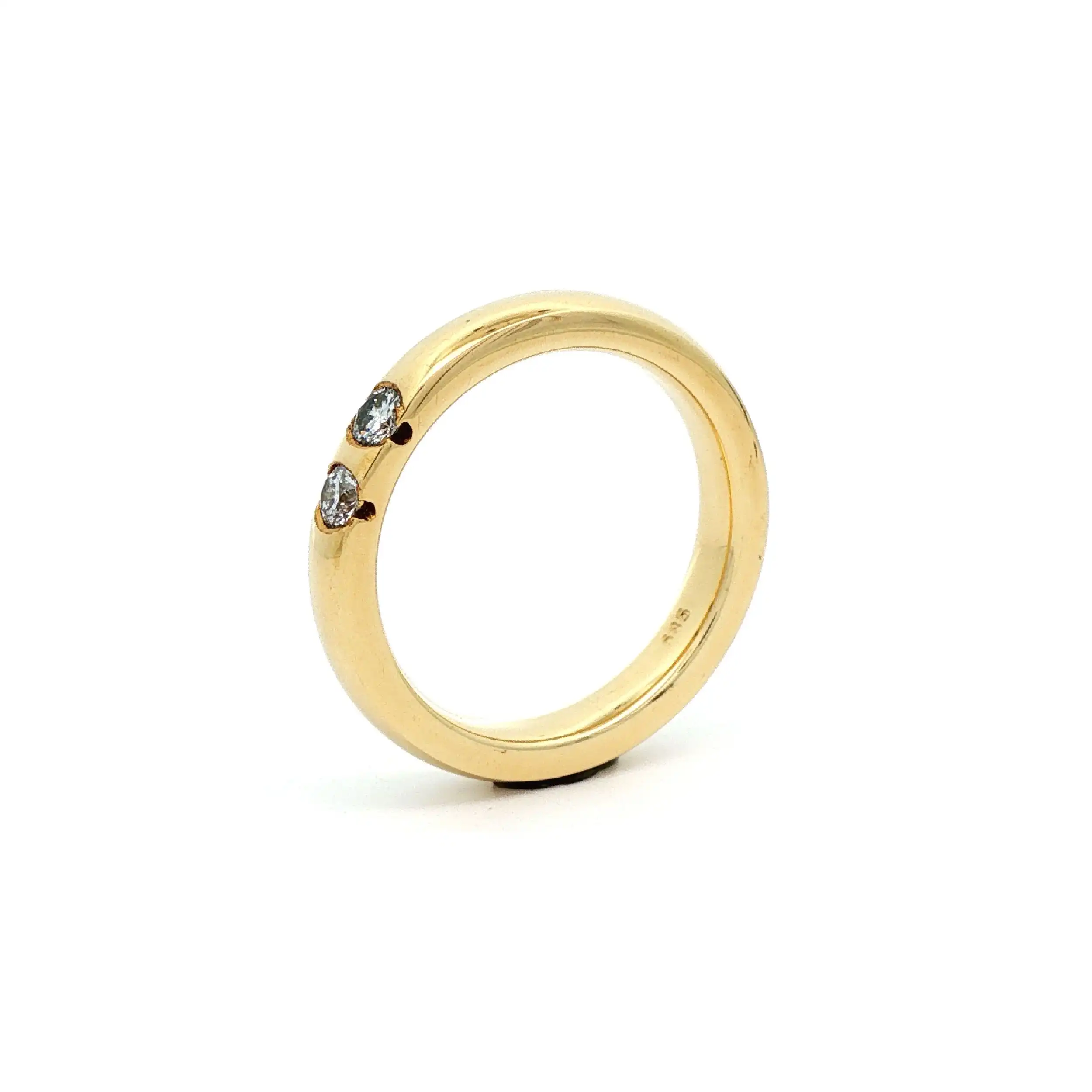 Ring Gelbgold mit 2 Brillanten Ring Gelbgold mit 2 Brillanten