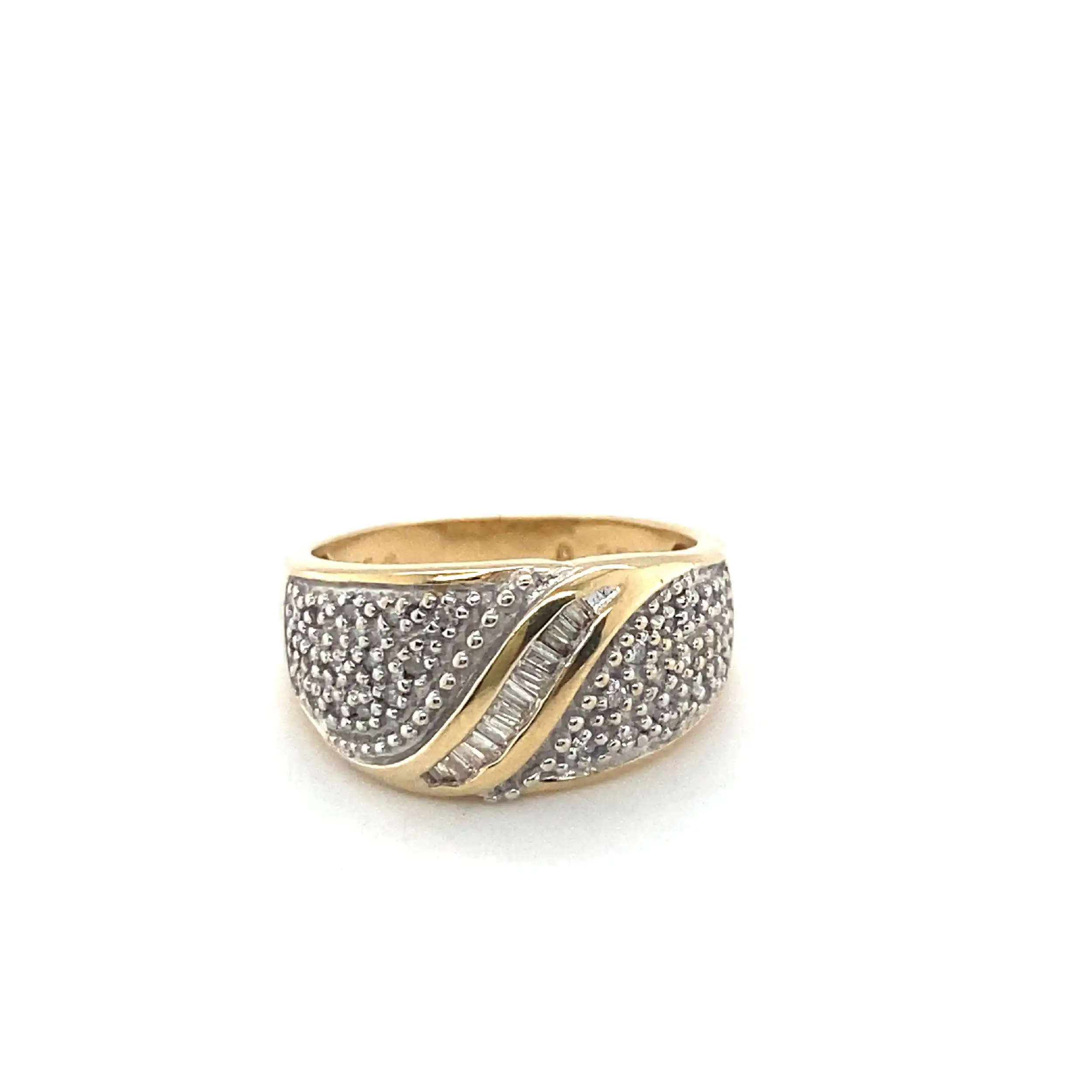 Ring mit Diamanten und Baguette Diamanten, graviert mit 0,25ct Ring mit Diamanten und Baguette Diamanten, graviert mit 0,25ct