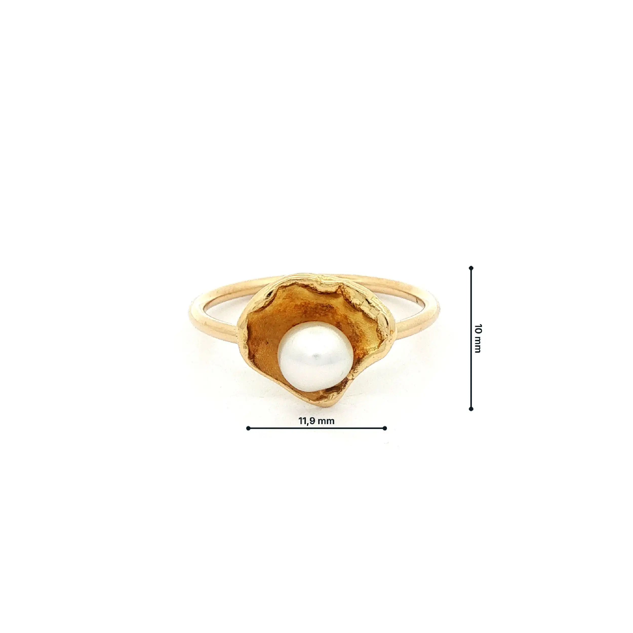 Ring Gelbgold mit Perle