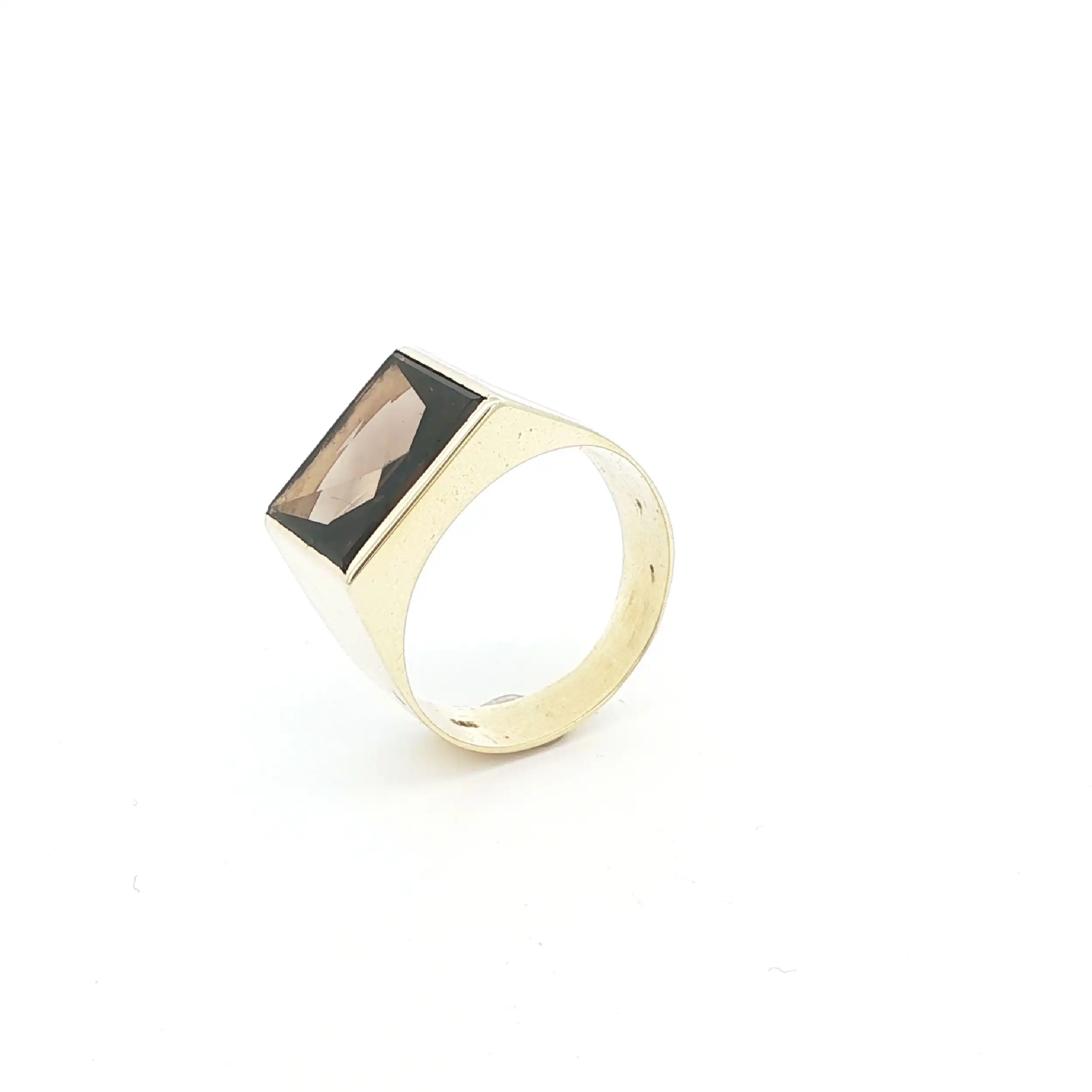 Ring Gelbgold mit Rauchquarz