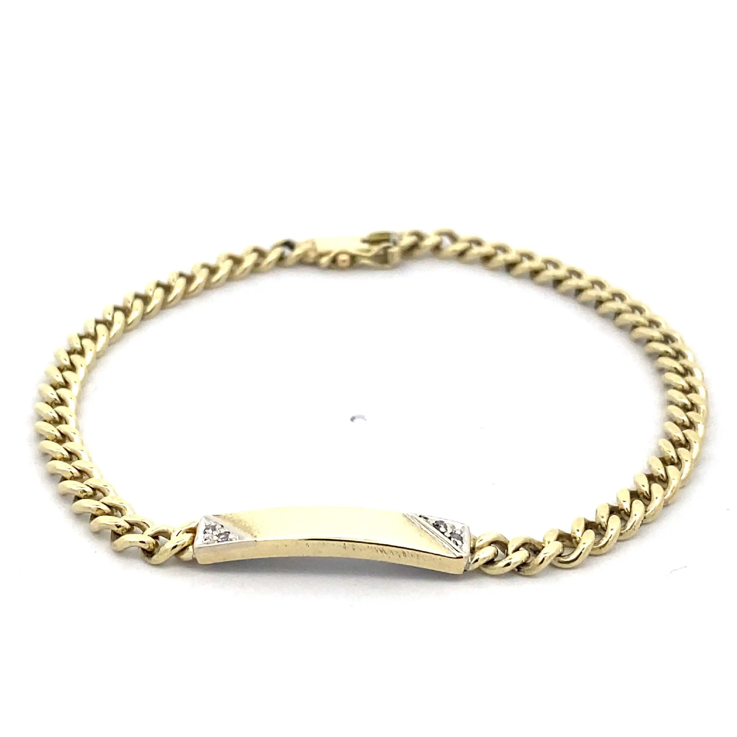 ID Armband Gelbgold mit Diamanten ID Armband Gelbgold mit Diamanten