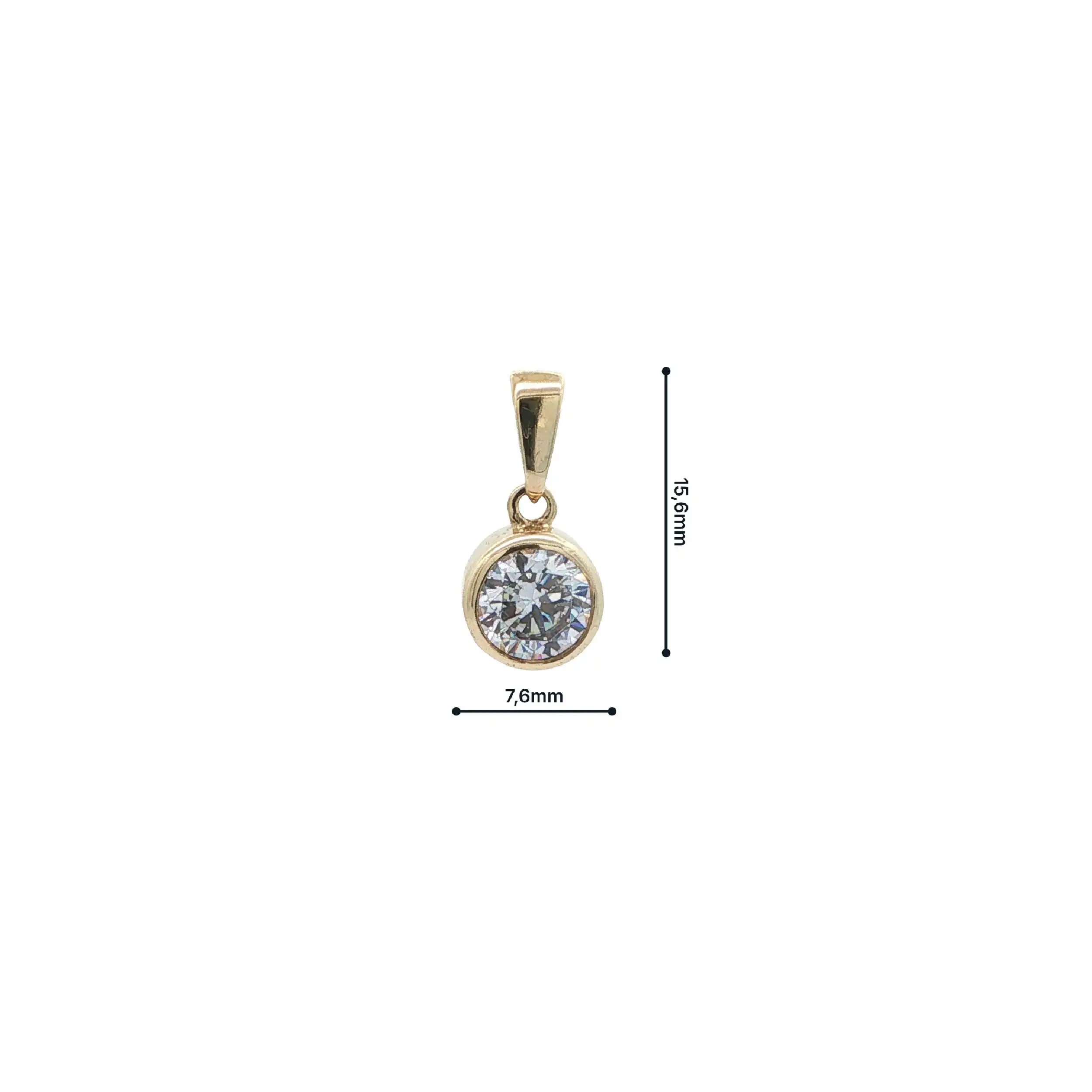 Anhänger Gelbgold mit Zirkonia