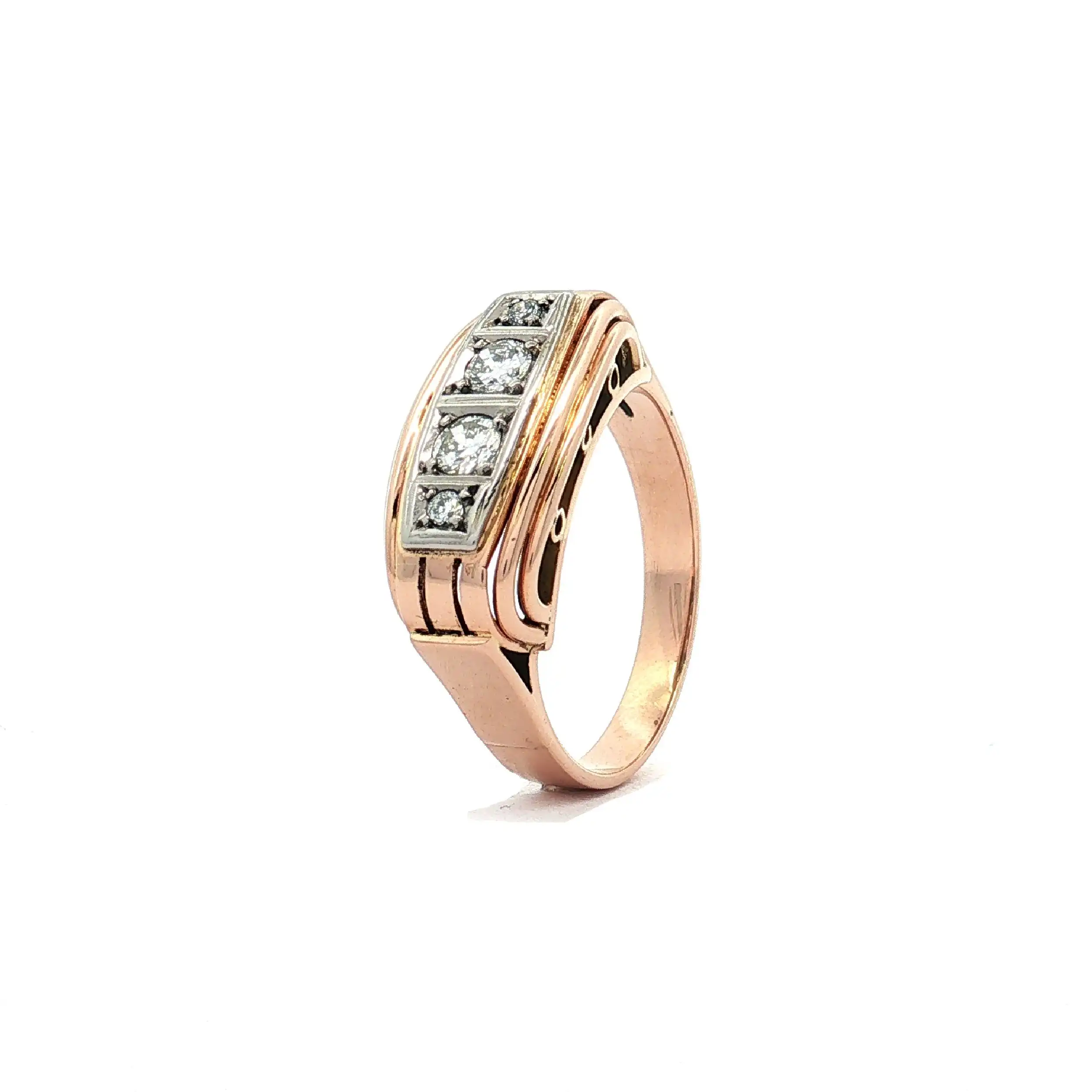 Ring Bicolor mit Brillanten
