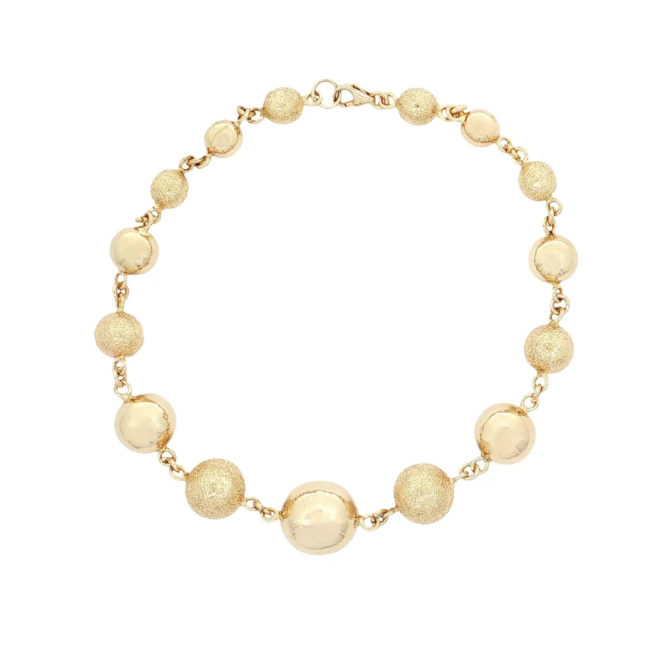 Armband mit Kugeln Halbmattiert