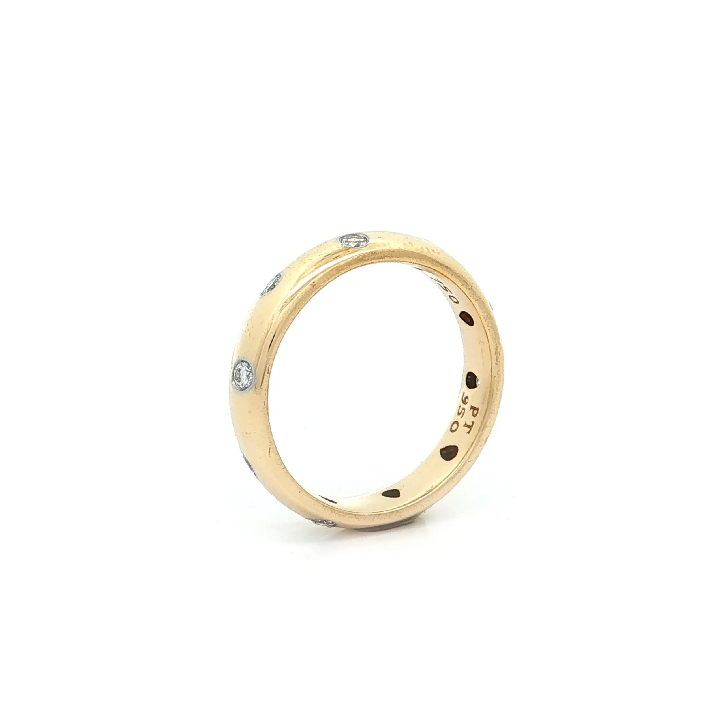 Ring Gelbgold/Platin "Sternenhimmel" mit Brillanten