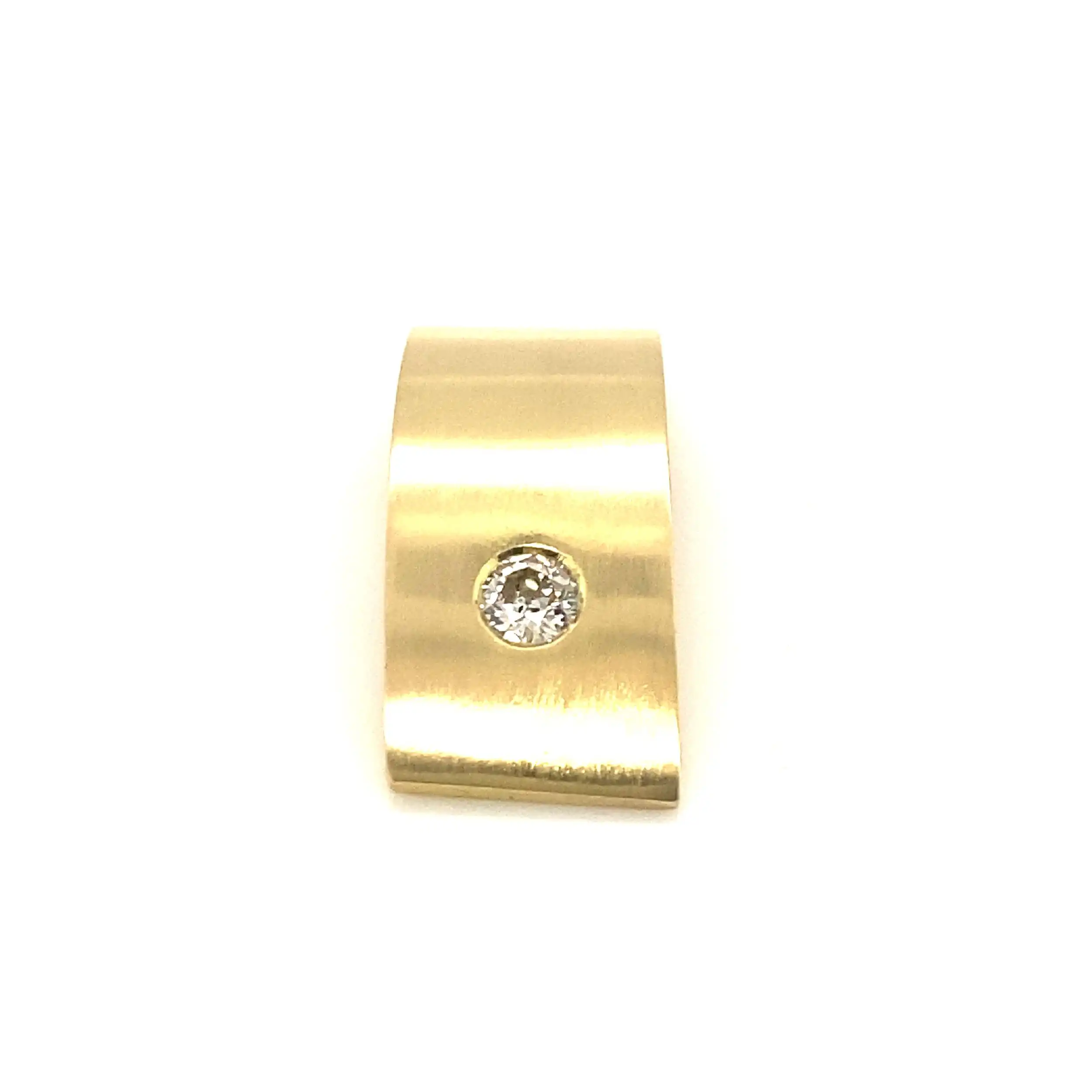 Anhänger Gelbgold mit Brillant, teils mattiert Anhänger Gelbgold mit Brillant, teils mattiert