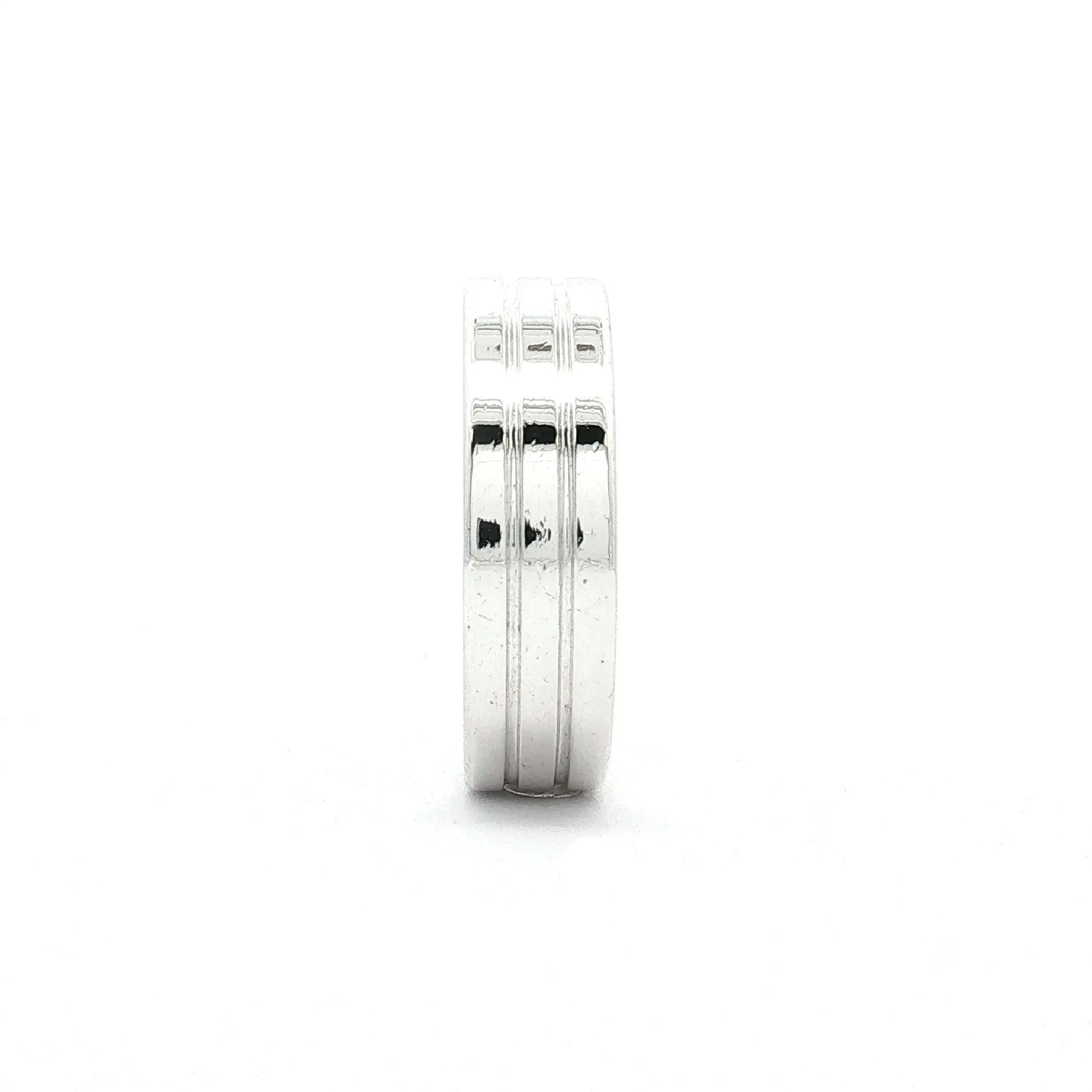 Ring Silber Rillen