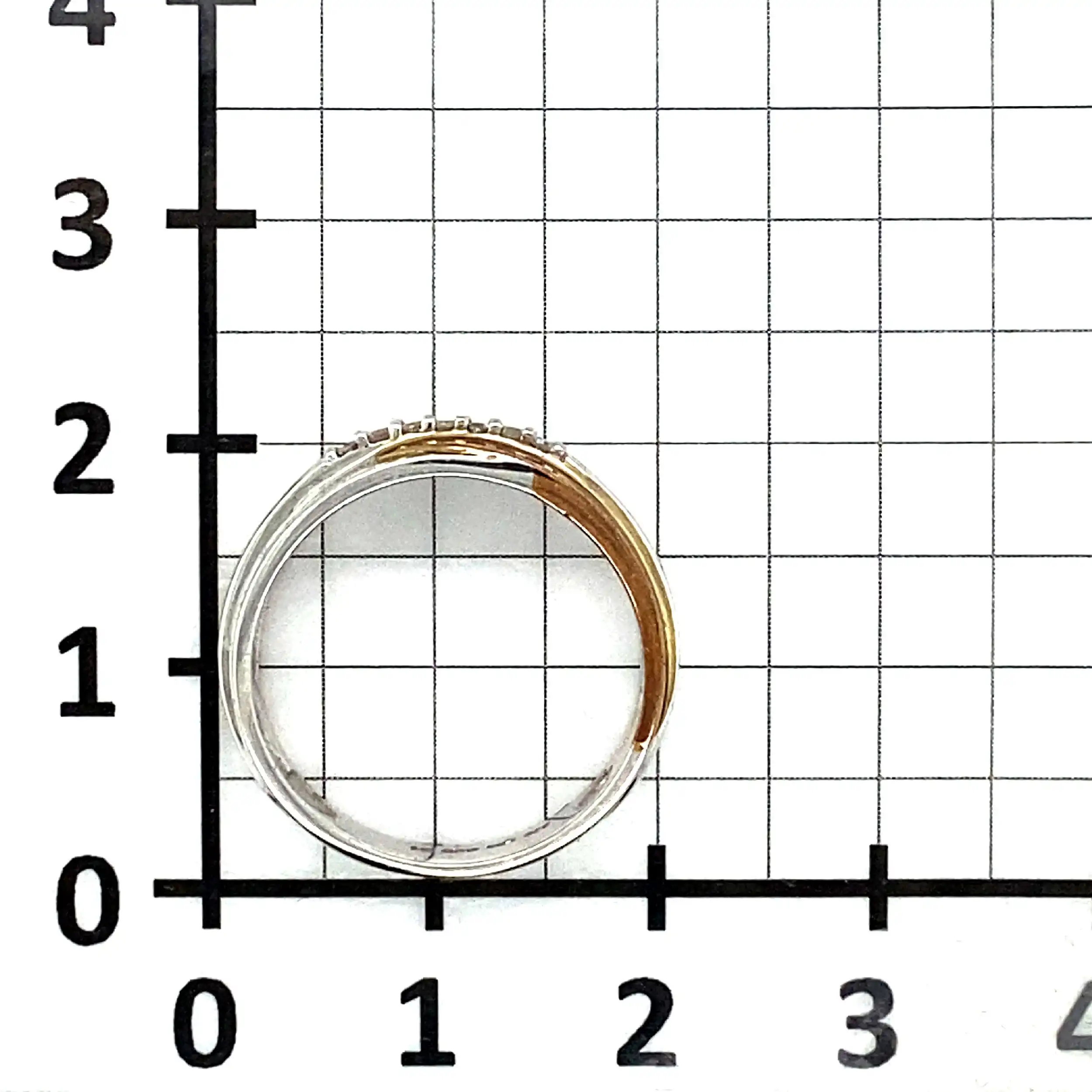Ring Bicolor mit Brillanten graviert mit 0,08ct Ring Bicolor mit Brillanten graviert mit 0,08ct