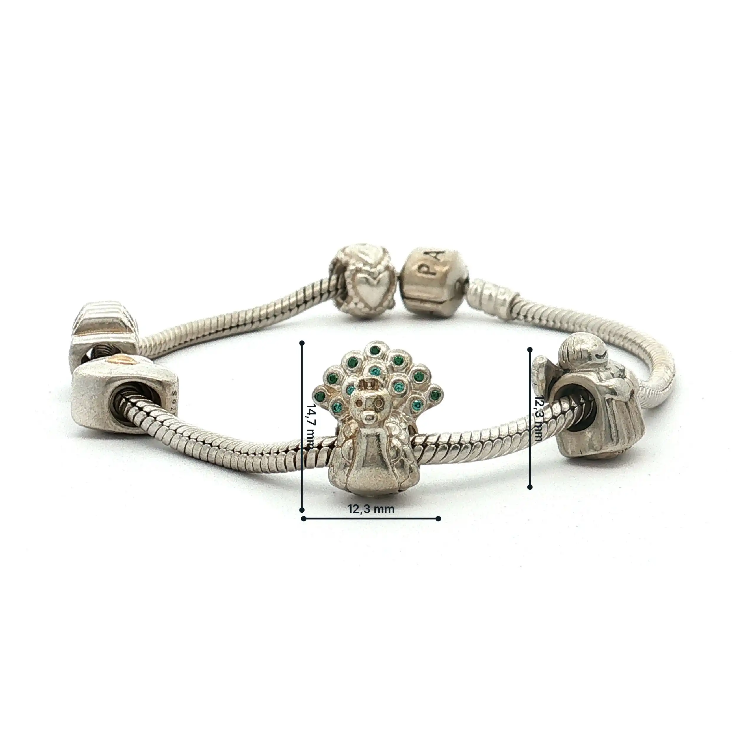 Armband Silber Pandora mit 5 Charms