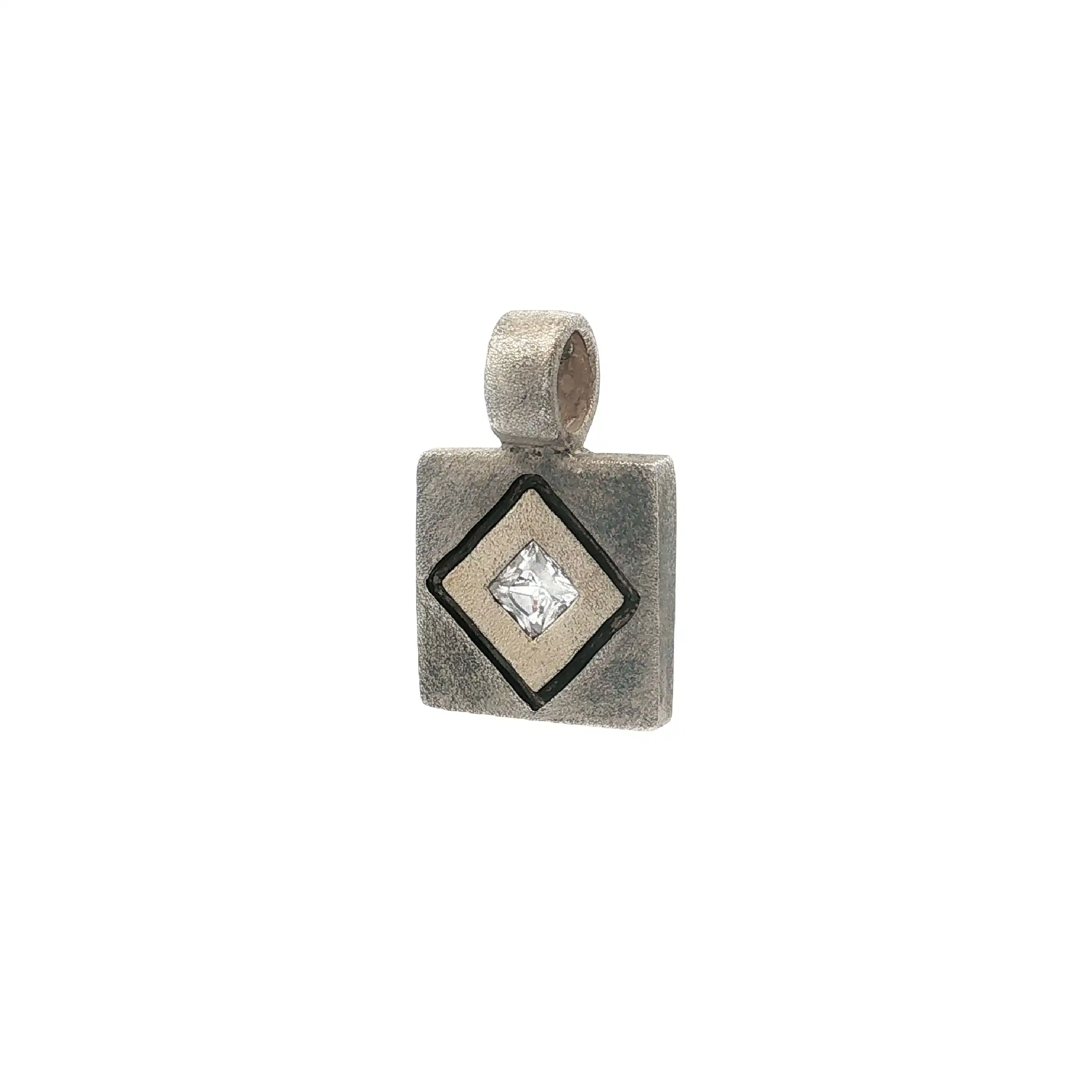Anhänger Silber teilvergoldet mit Zirkonia