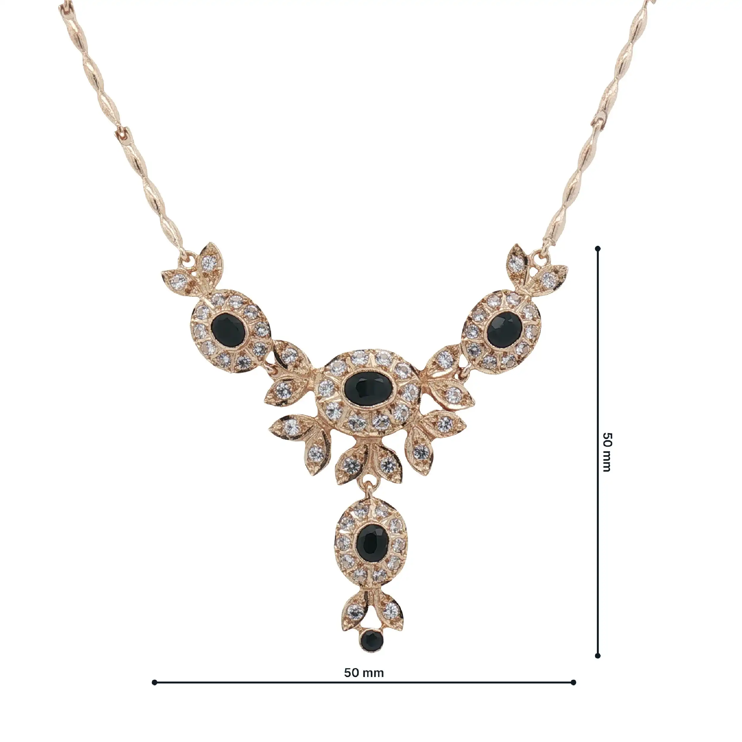 Collier Gelbgold mit blauen Farbsteinen und Zirkonia Collier Gelbgold mit blauen Farbsteinen und Zirkonia