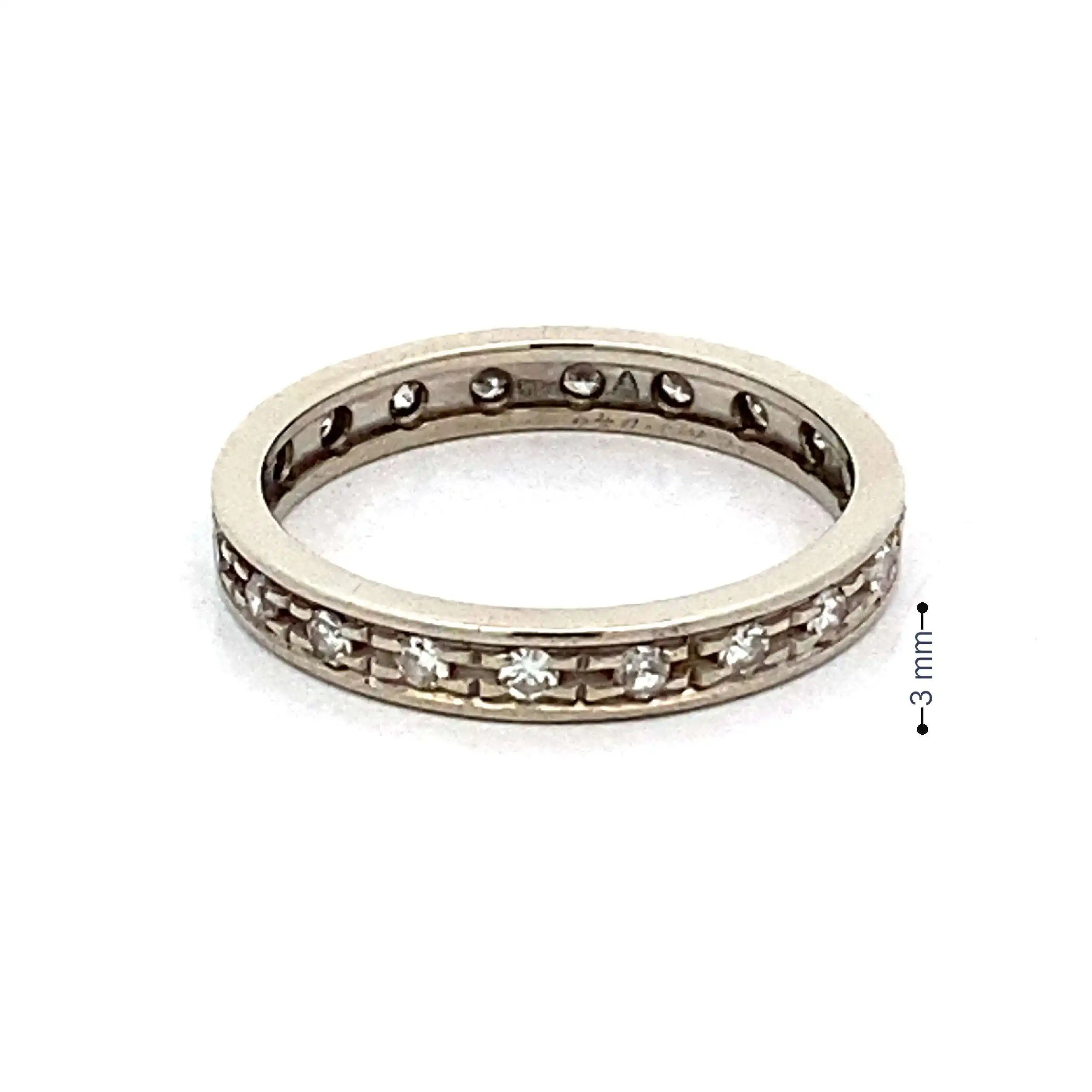 Memoryring Weißgold mit Diamanten mit 0,4ct graviert Memoryring Weißgold mit Diamanten mit 0,4ct graviert