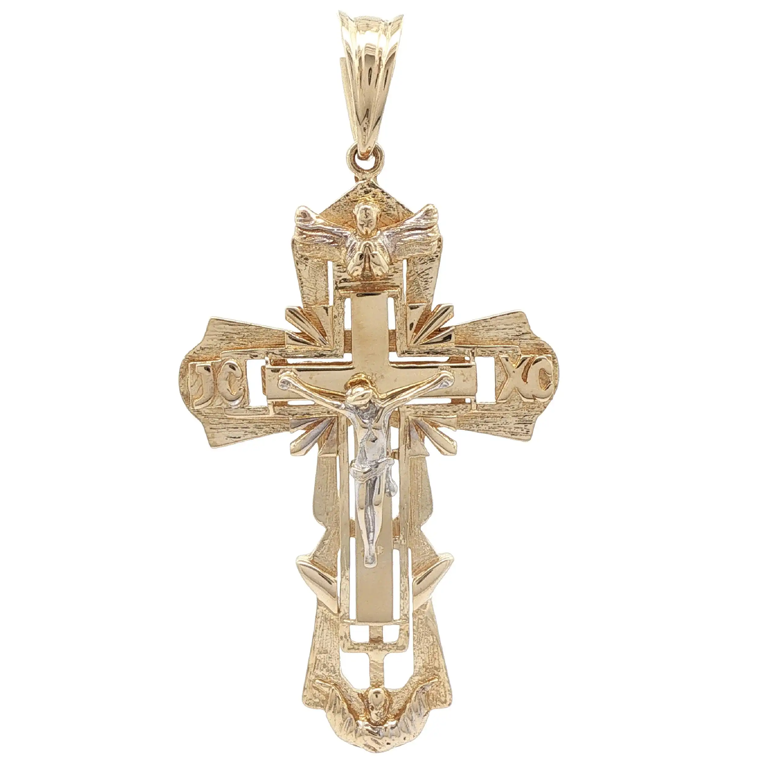 Kreuzanhänger Bicolor mit Korpus Christi