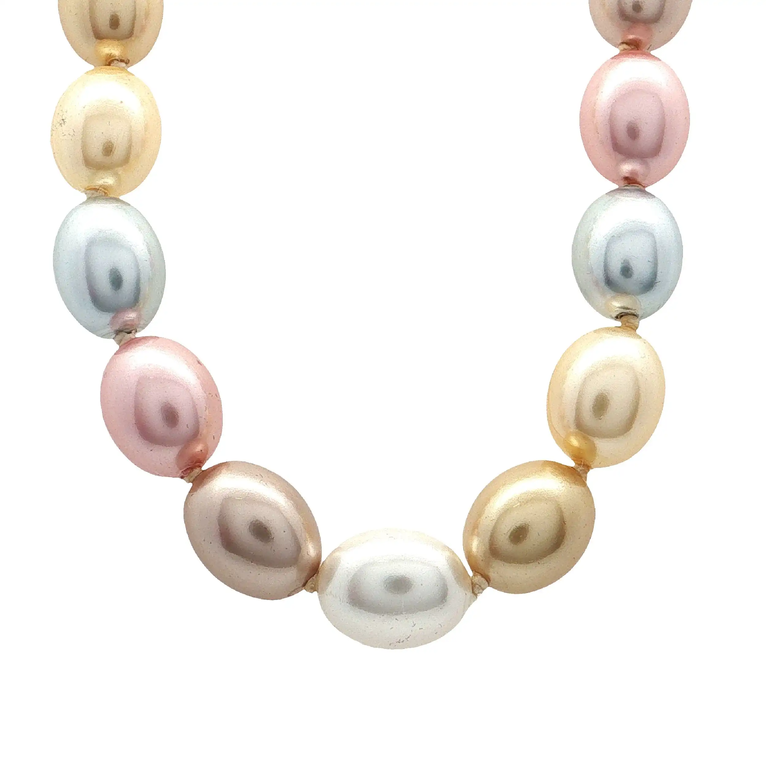 Perlenkette mit Gelbgold Verschluss Perlenkette mit Gelbgold Verschluss