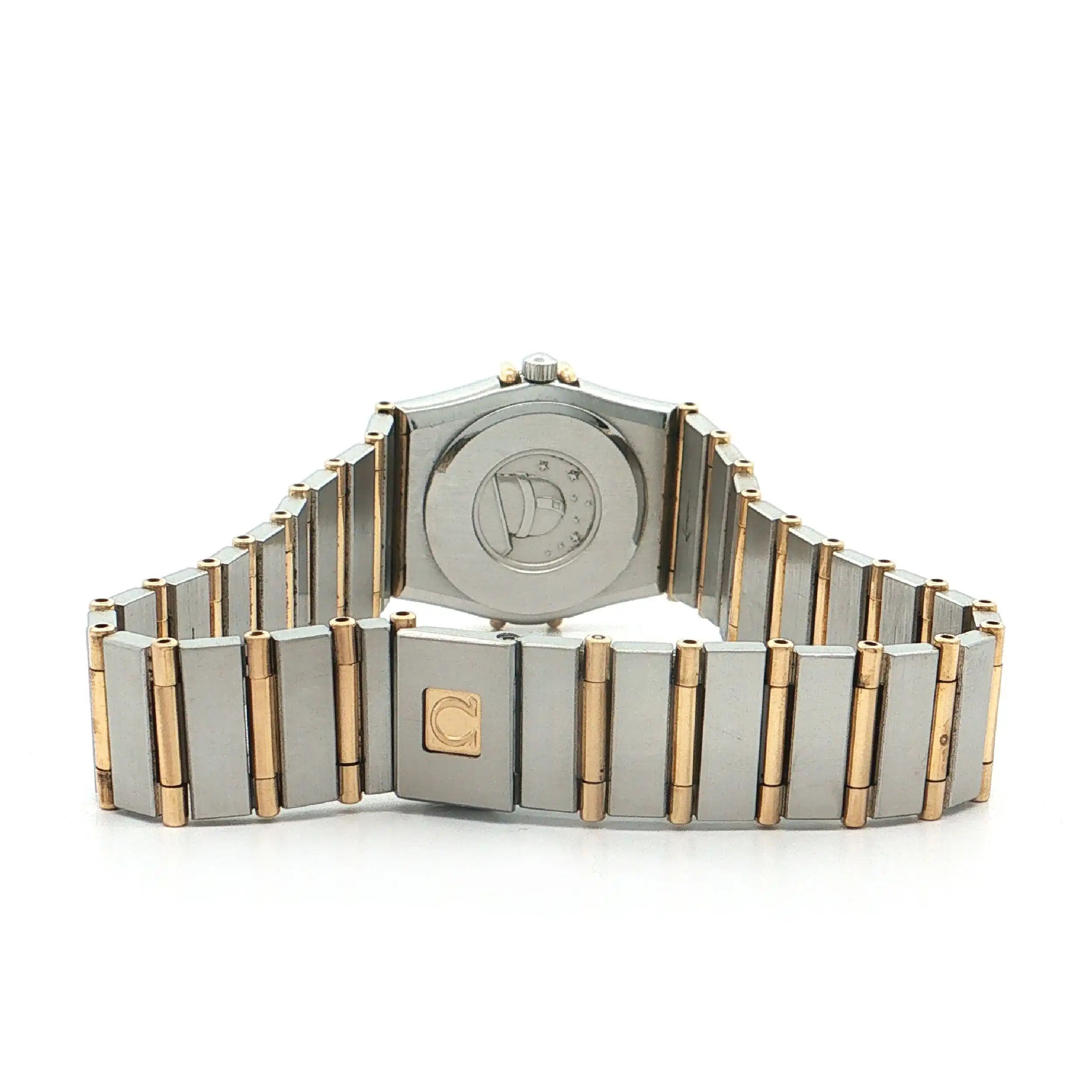 Damenuhr Omega Constellation 23mm Stahl / Gold mit Diamanten Lünette Ref.8951080