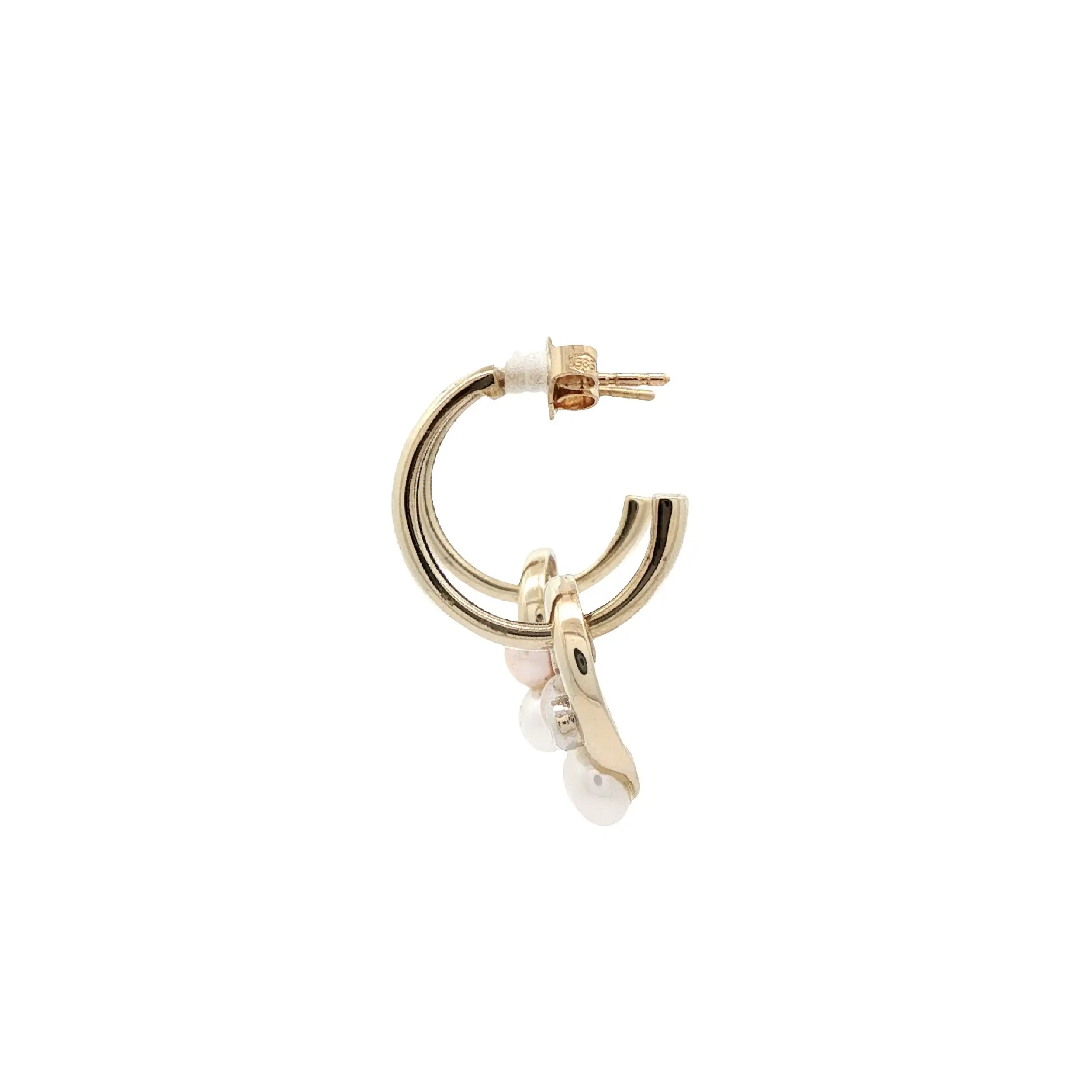 Ohrhänger Gelbgold mit Perlen und Diamanten Ohrhänger Gelbgold mit Perlen und Diamanten