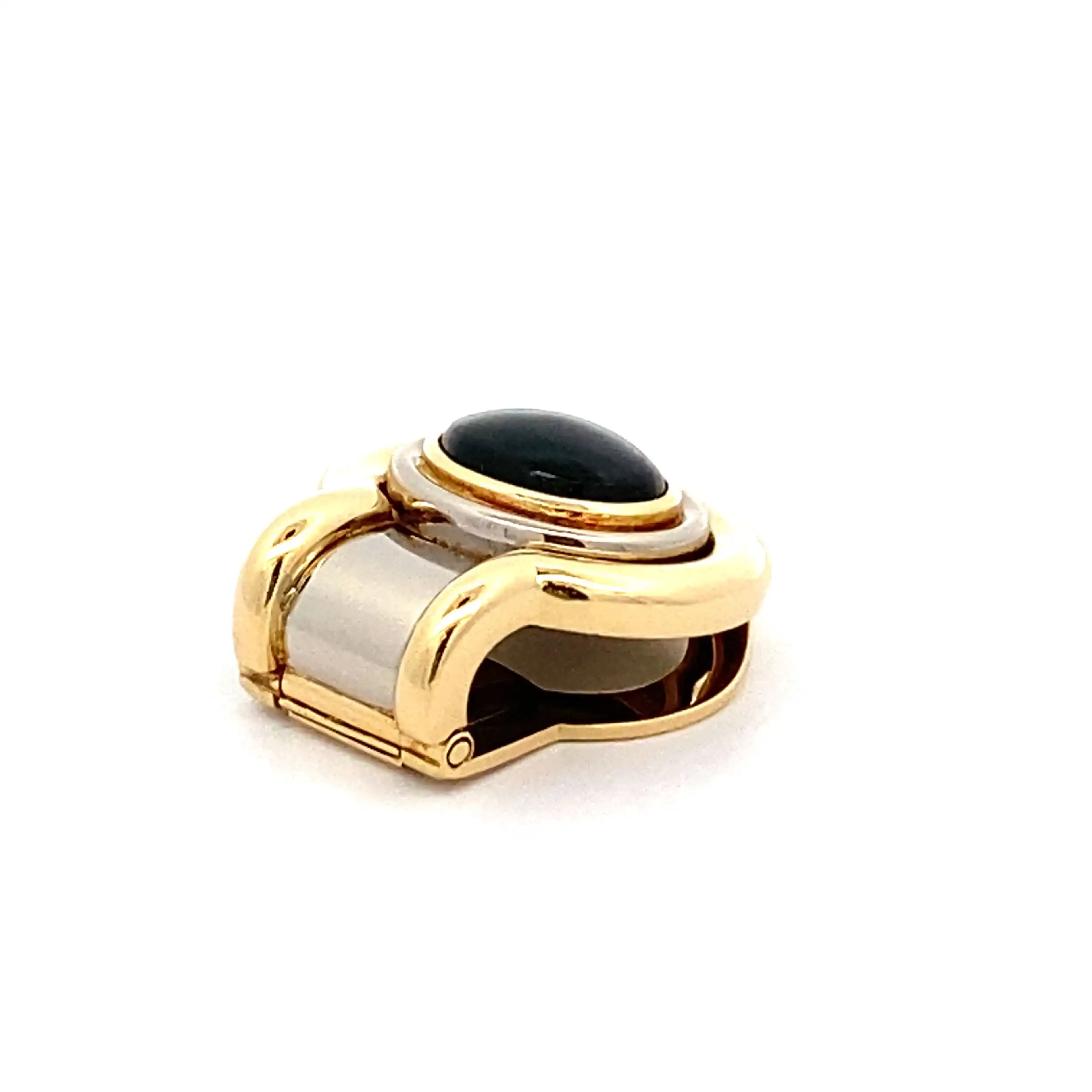 Geldklammer Bicolor mit blauem Cabochon Geldklammer Bicolor mit blauem Cabochon