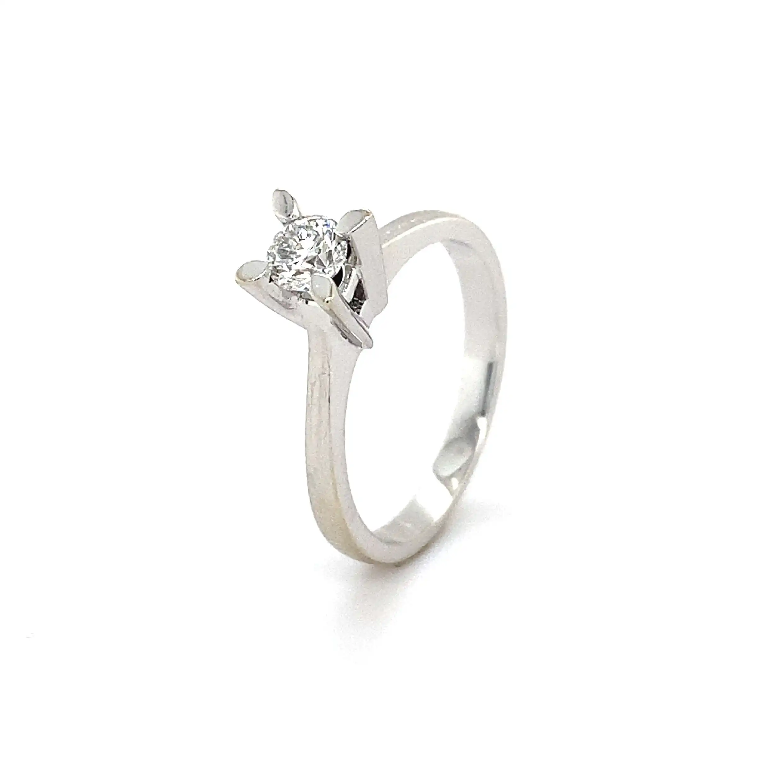 Ring Weißgold mit Brillant Ring Weißgold mit Brillant