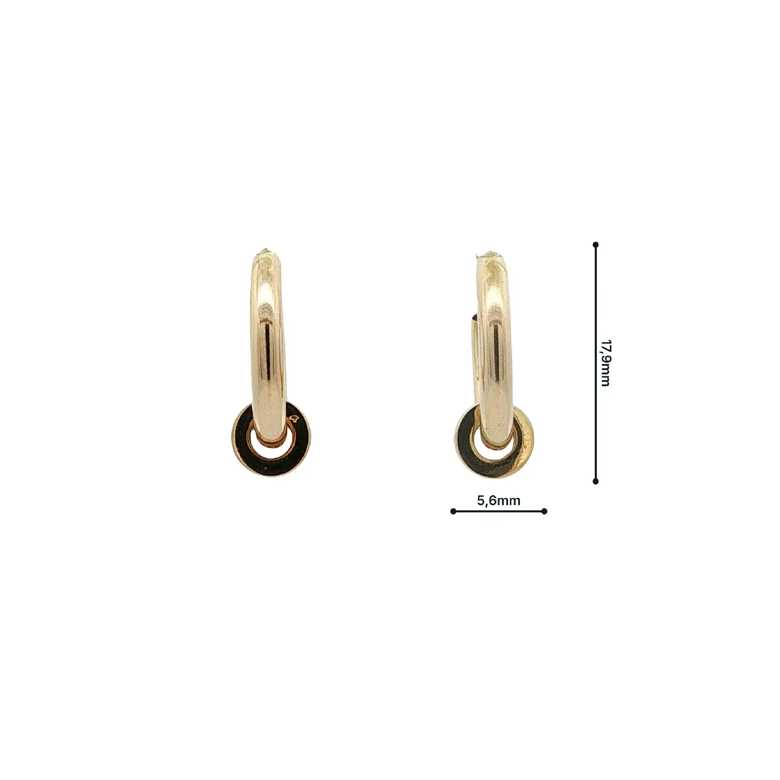 Creolen Gelbgold mit Zirkonia hohl Creolen Gelbgold mit Zirkonia hohl