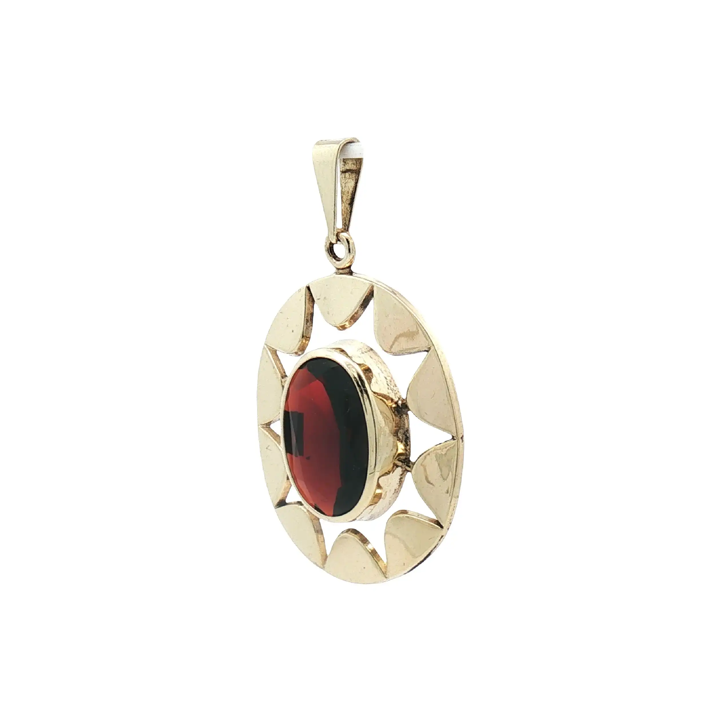 Anhänger Gelbgold mit Granat