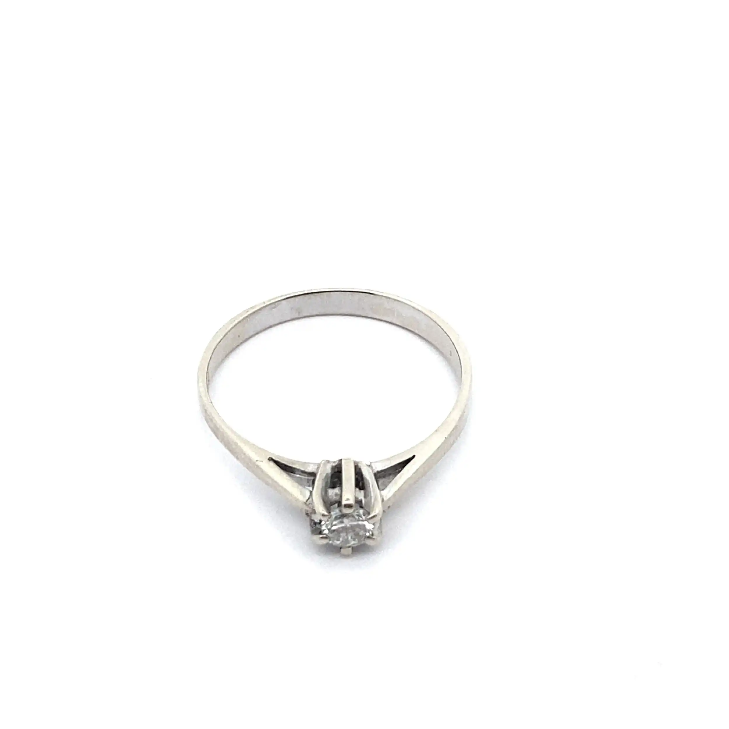 Ring Weißgold mit Brillant Ring Weißgold mit Brillant