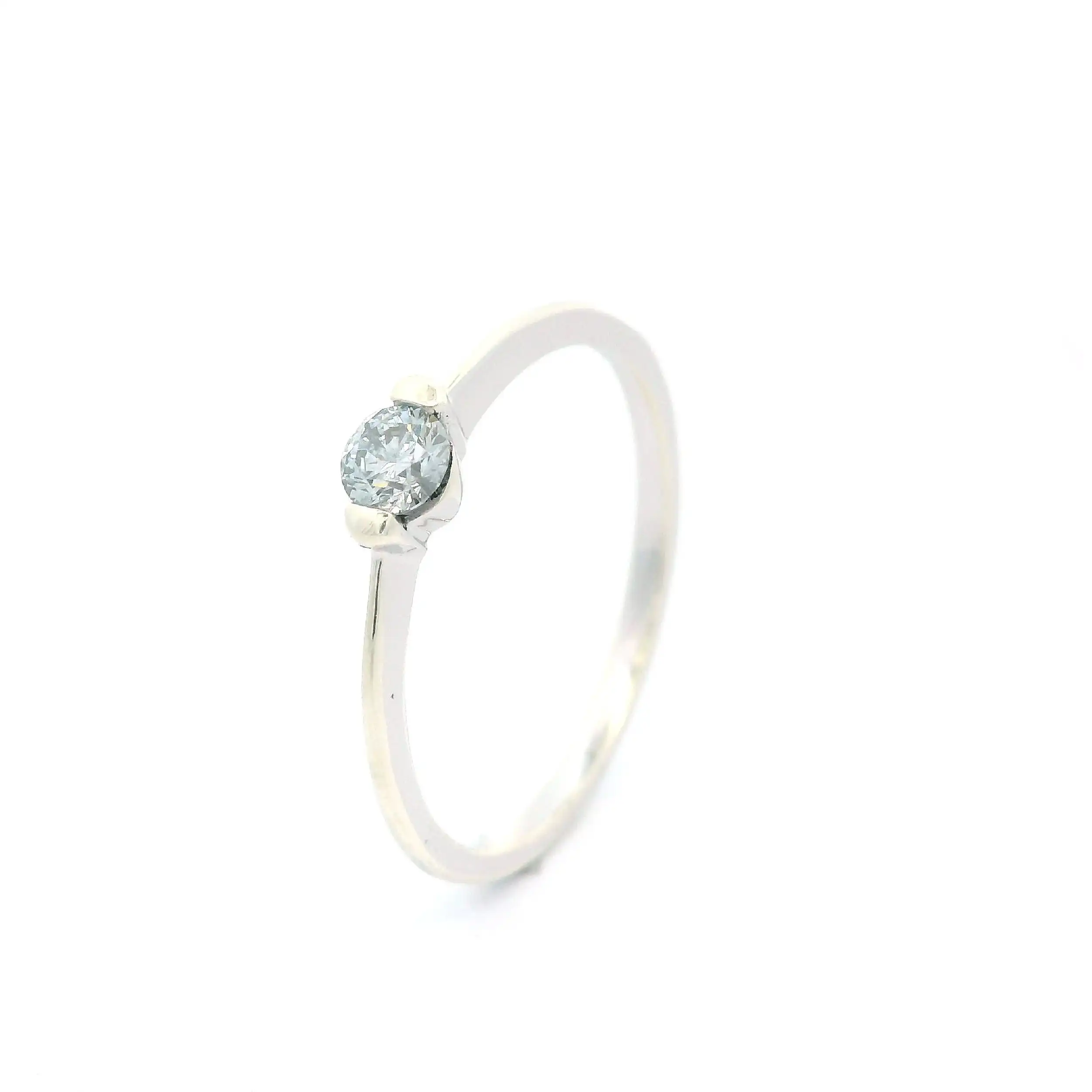 Ring Weißgold mit Brillant Solitär