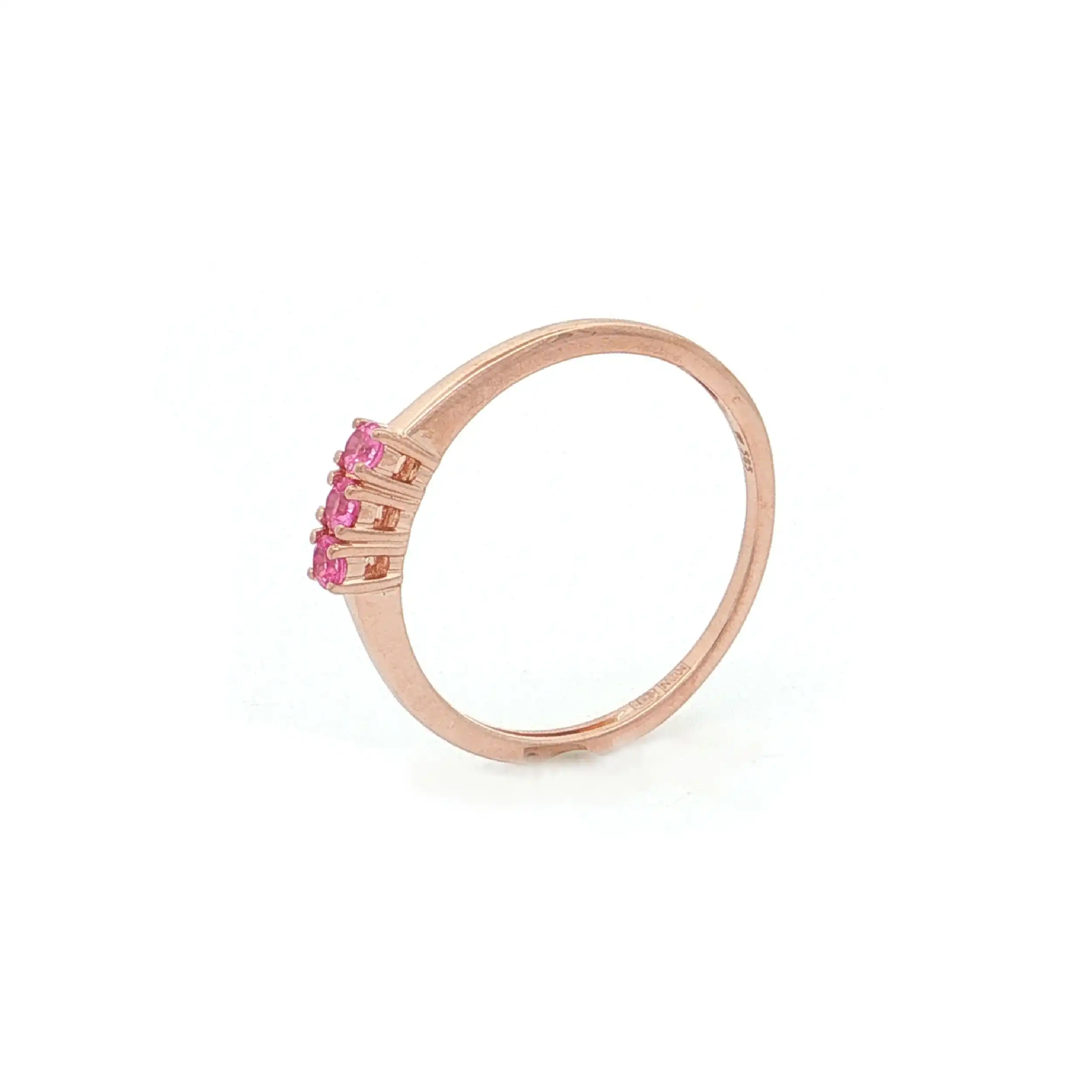 Ring Roségold mit pinken Farbsteinen Ring Roségold mit pinken Farbsteinen