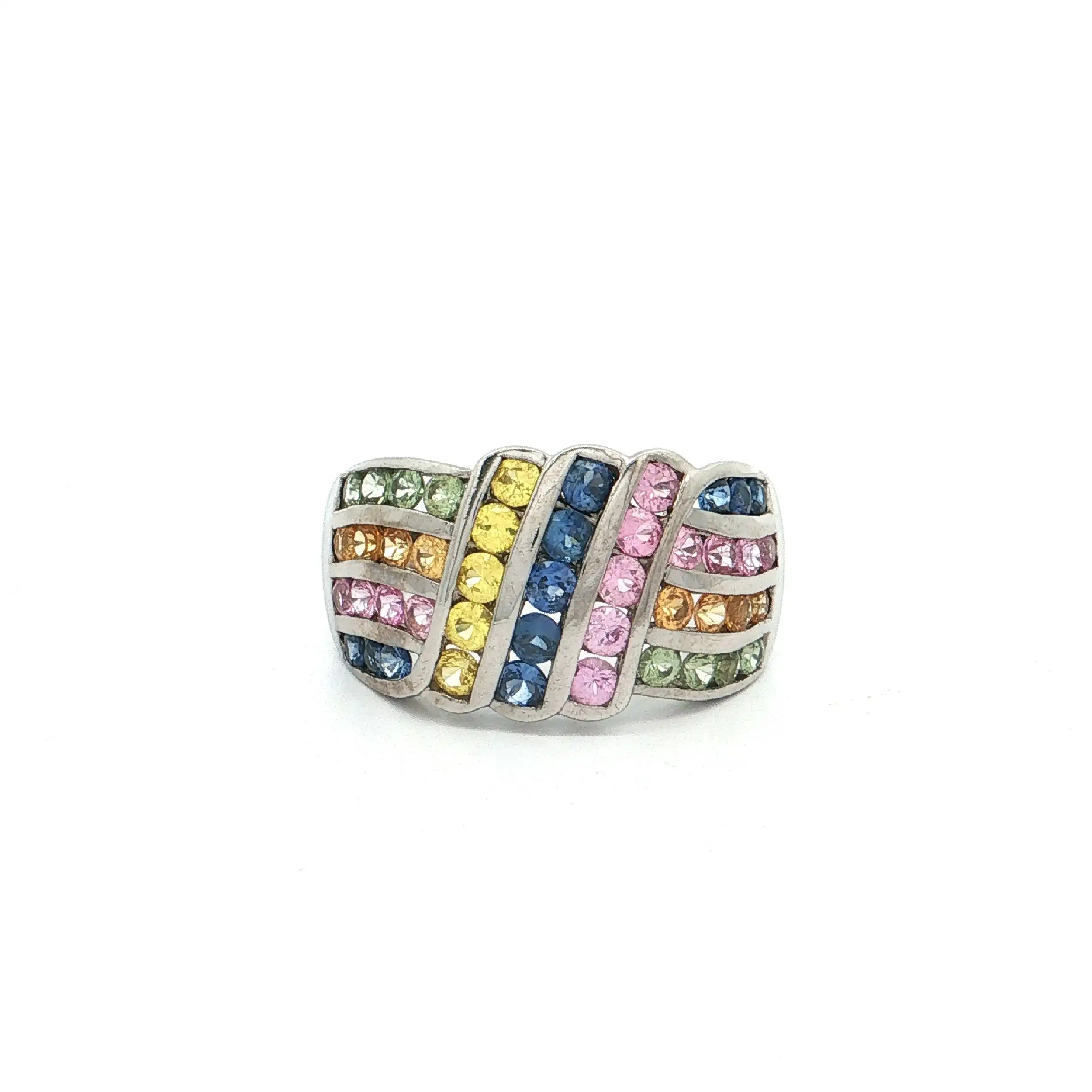Ring Weißgold mit Saphiren