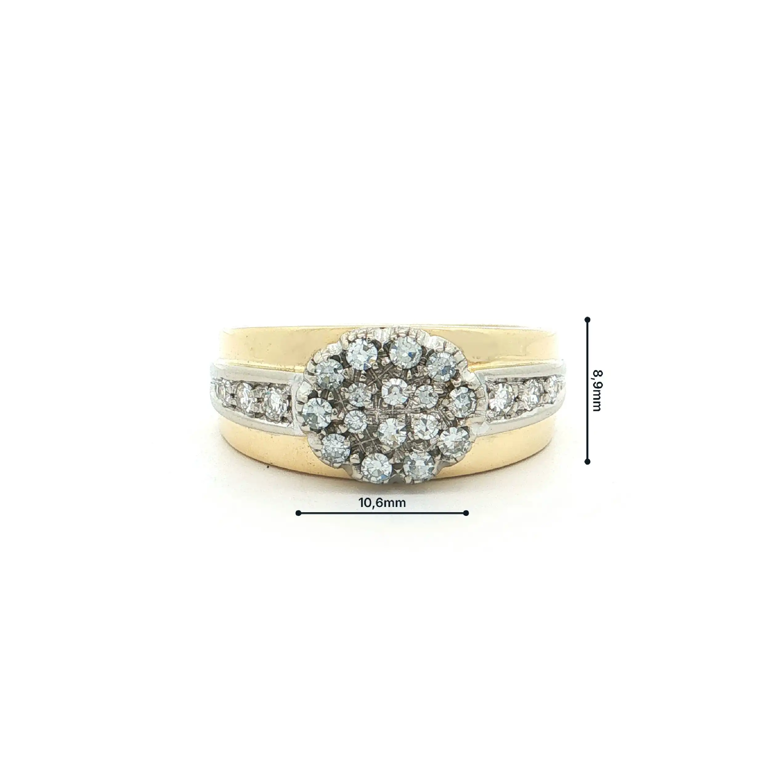 Ring Bicolor mit Diamannten