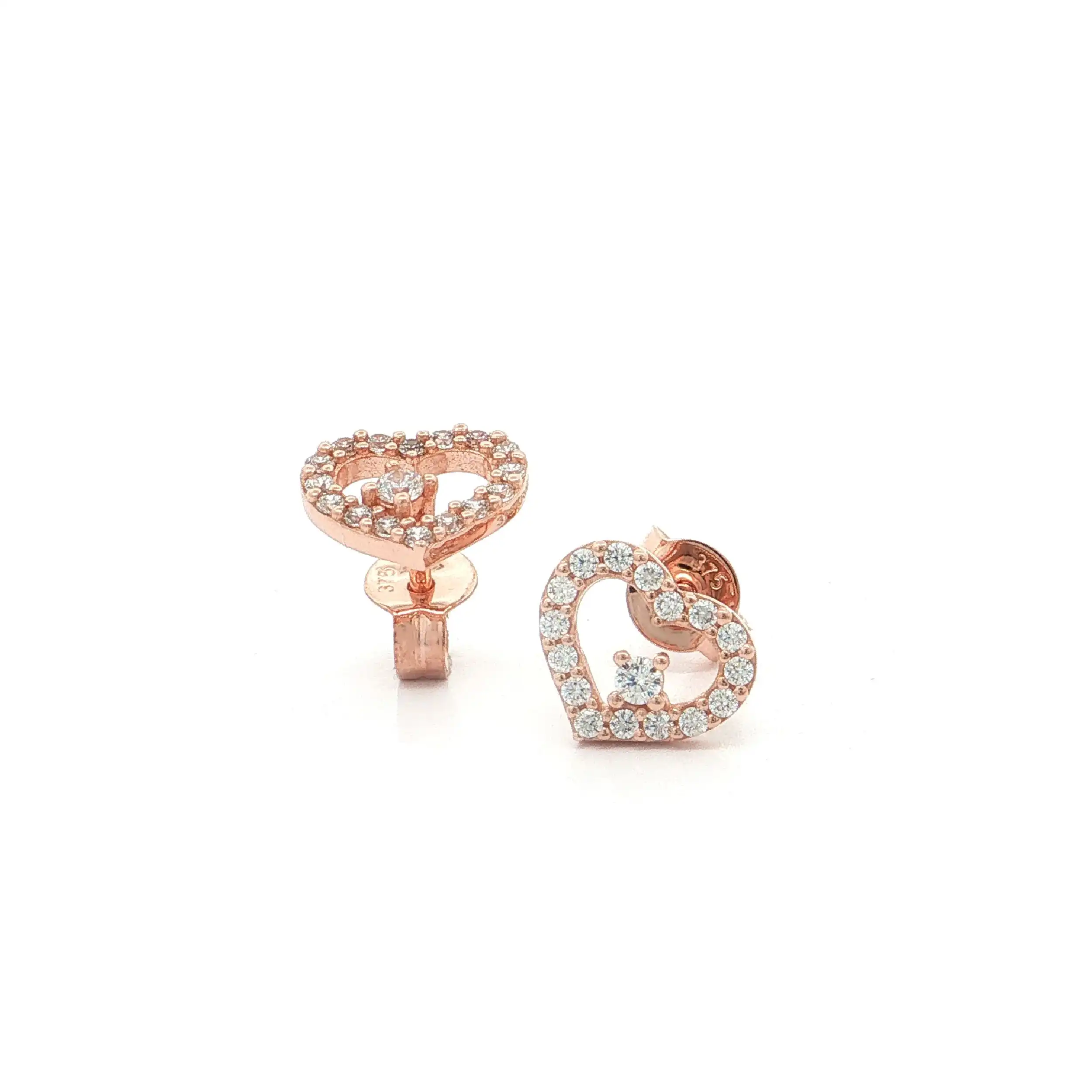 Ohrstecker Roségold mit Zirkonia "Herzchen" Ohrstecker Roségold mit Zirkonia "Herzchen"