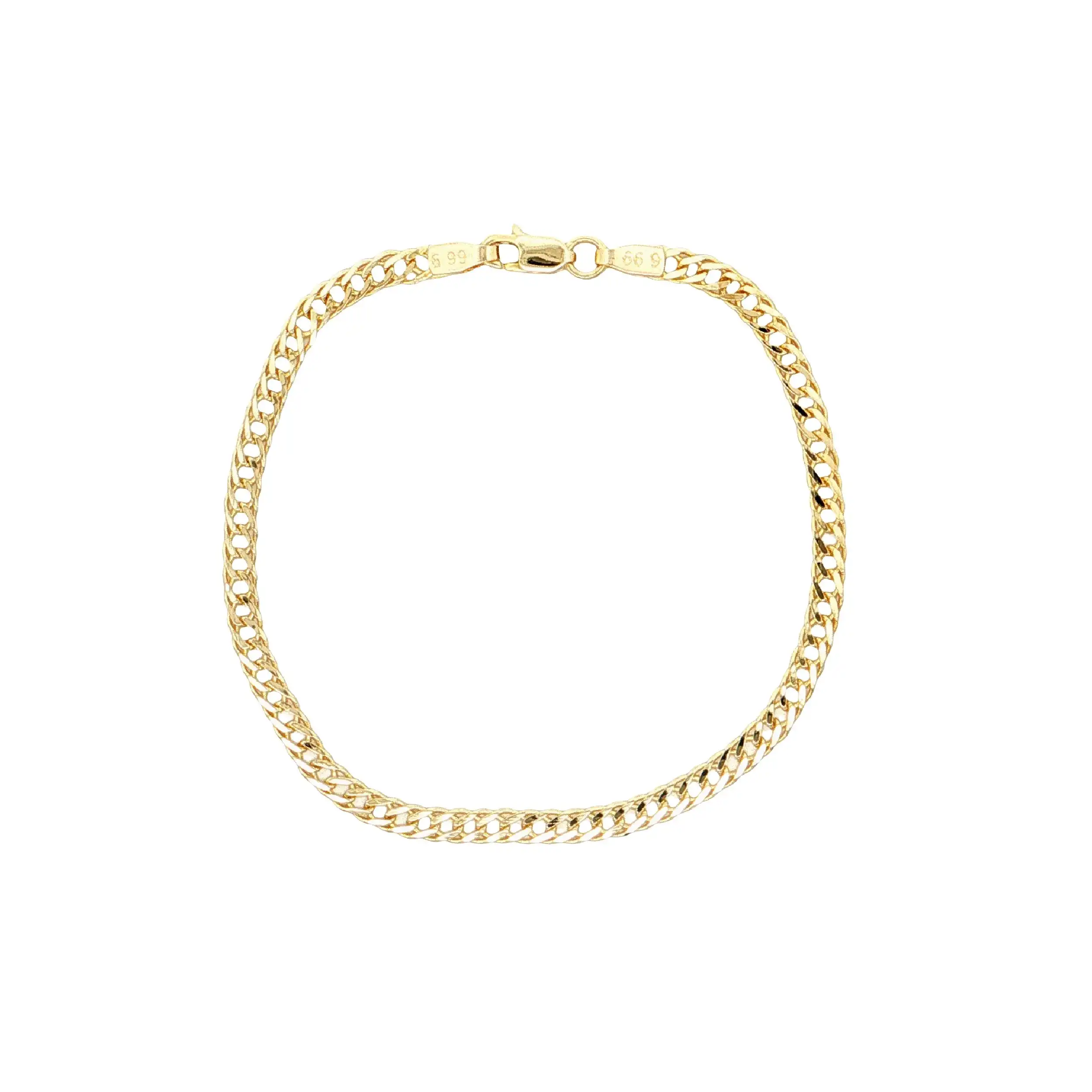 Doppelpanzerarmband Gelbgold
