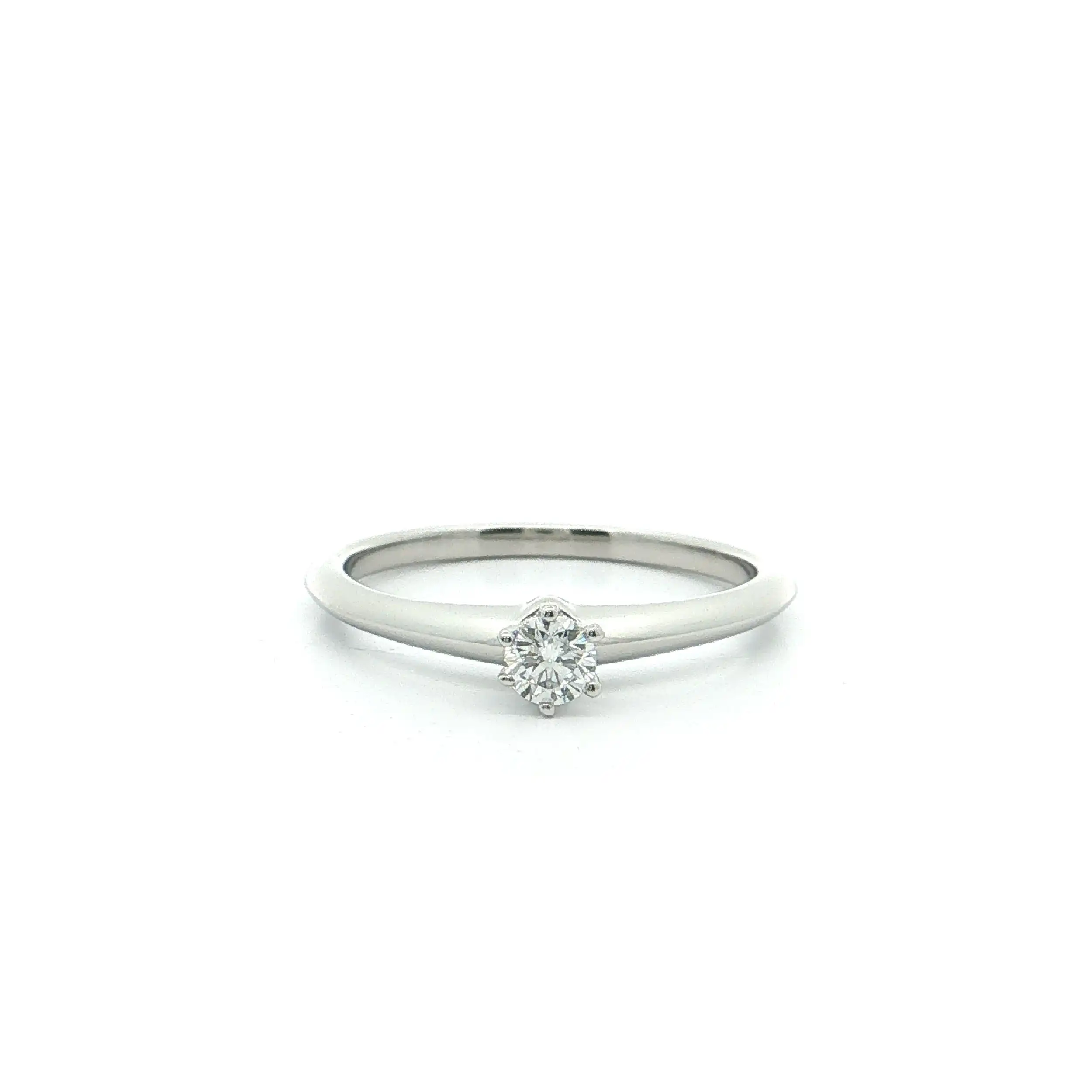 Solitärring Platin Tiffany