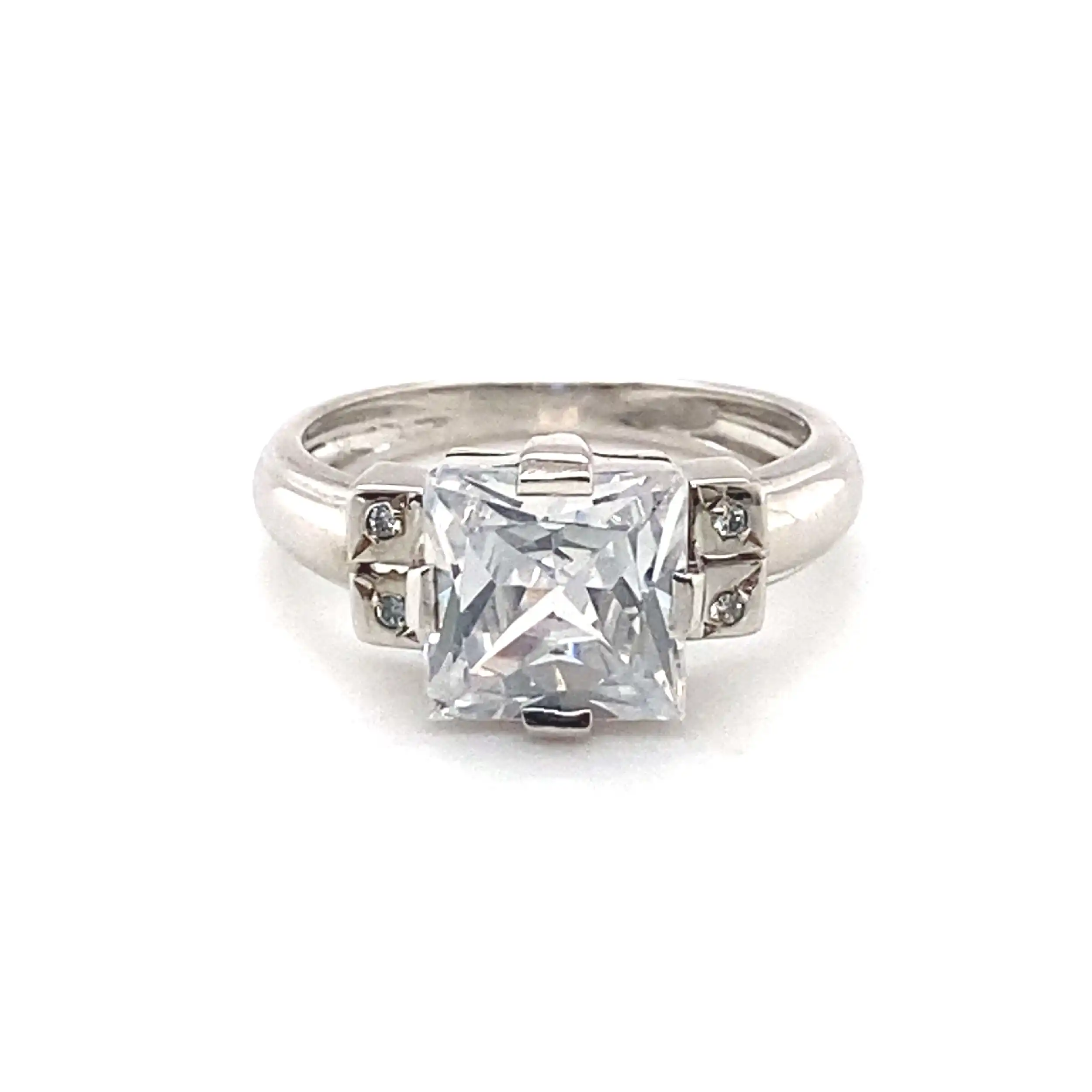 Ring Weißgold mit Zirkonia