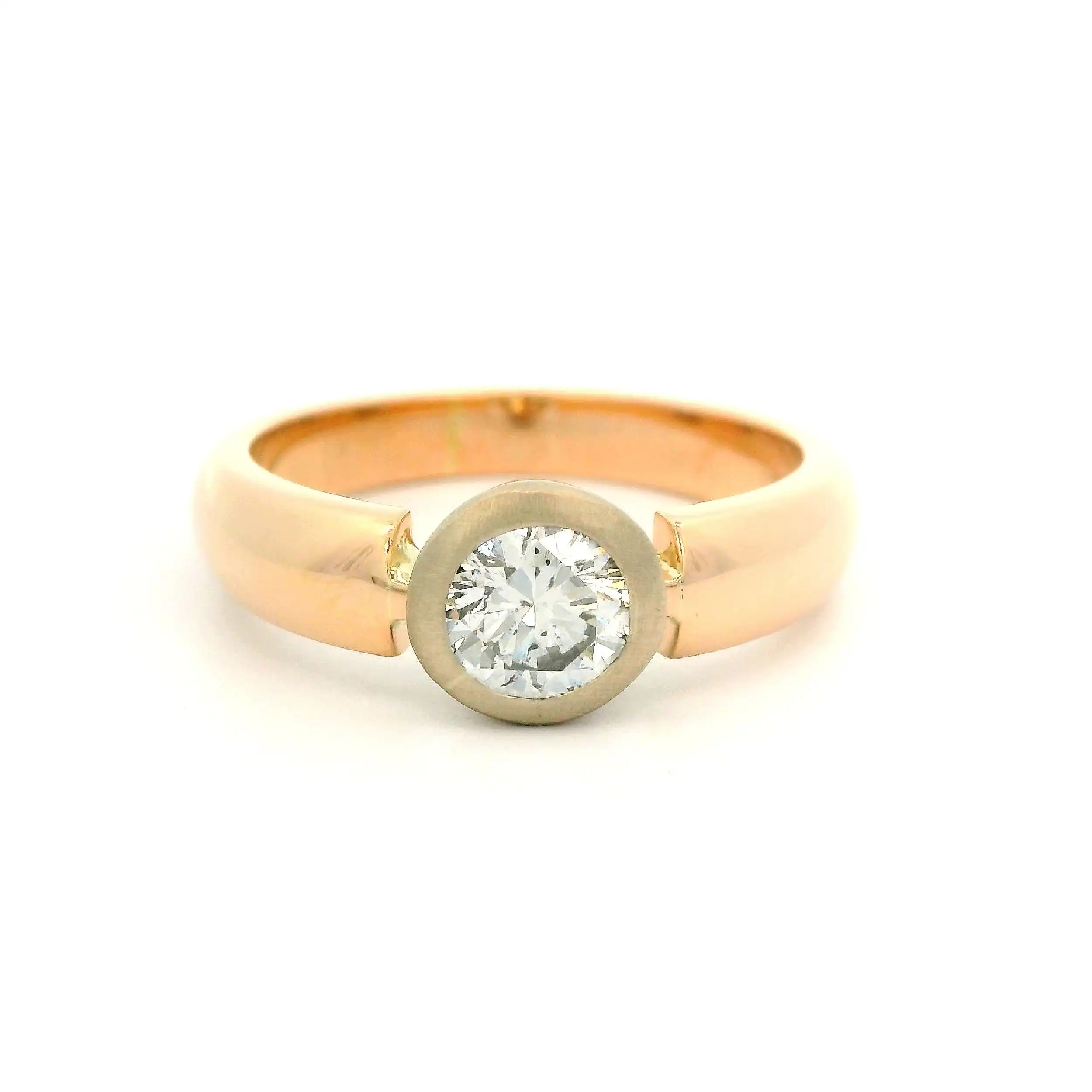 Solitärring Bicolor mit Brillant