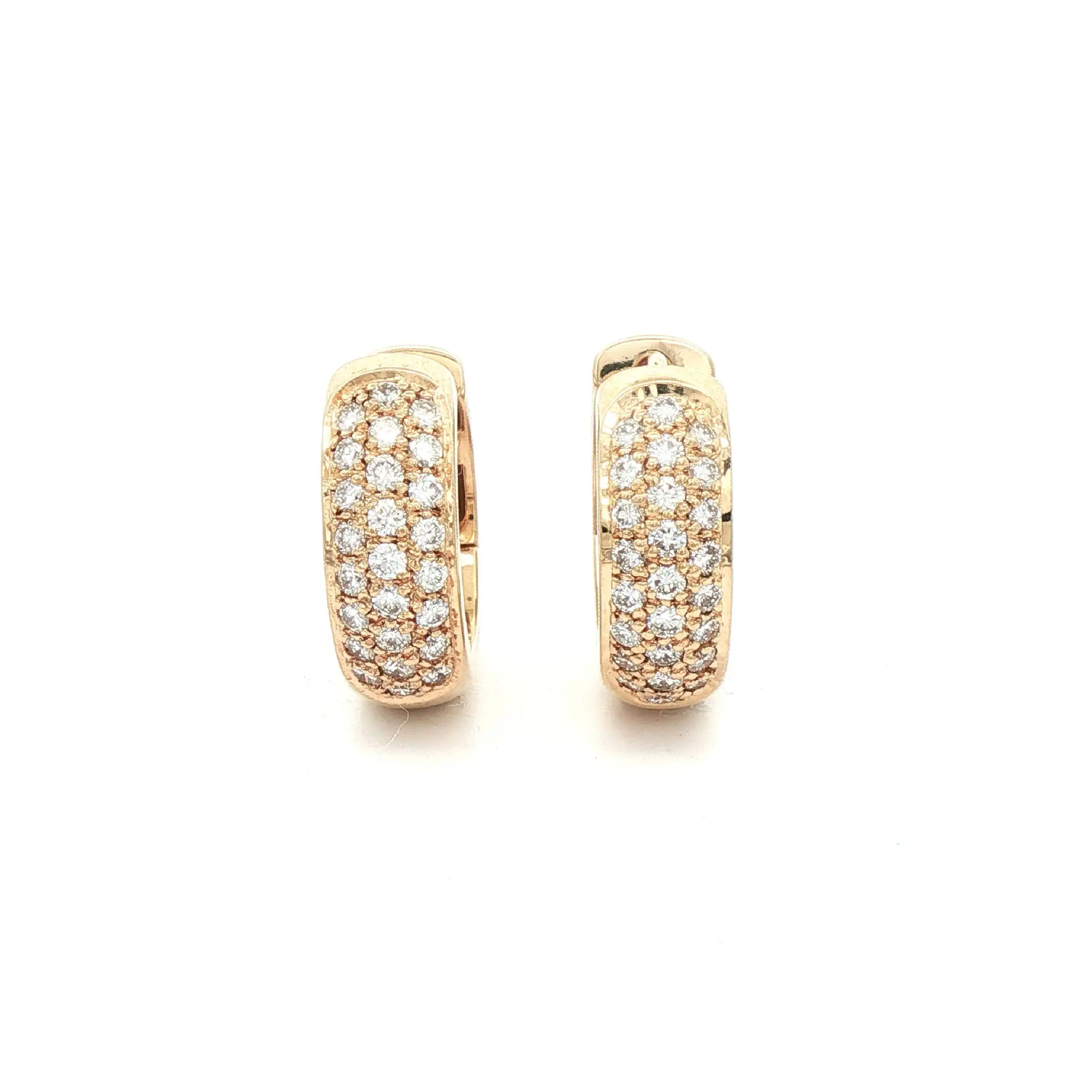 Creolen Gelbgold mit Brillanten