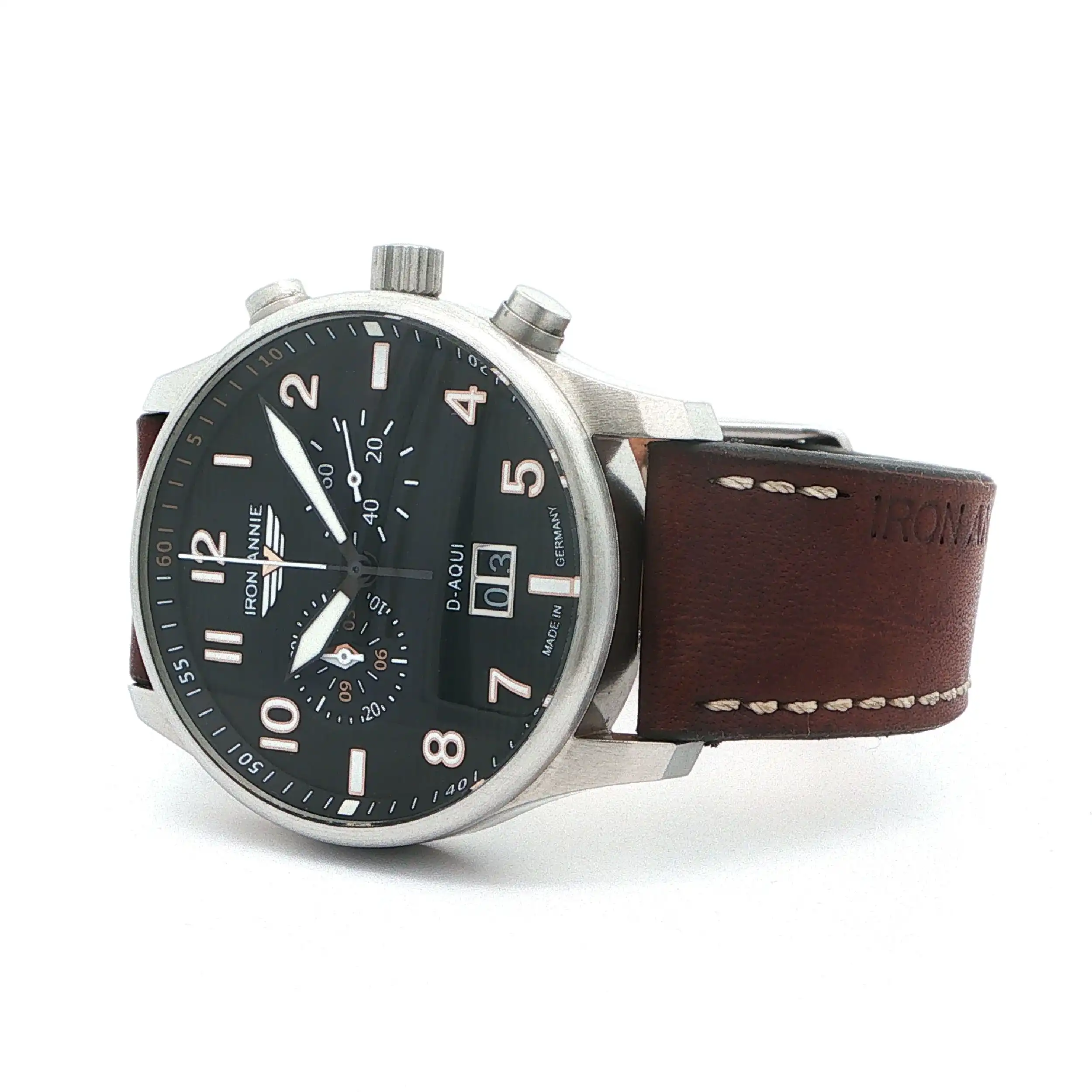 Herrenuhr "Iron Annie" by Uhrenwerke Ruhla mit Lederband Herrenuhr "Iron Annie" by Uhrenwerke Ruhla mit Lederband