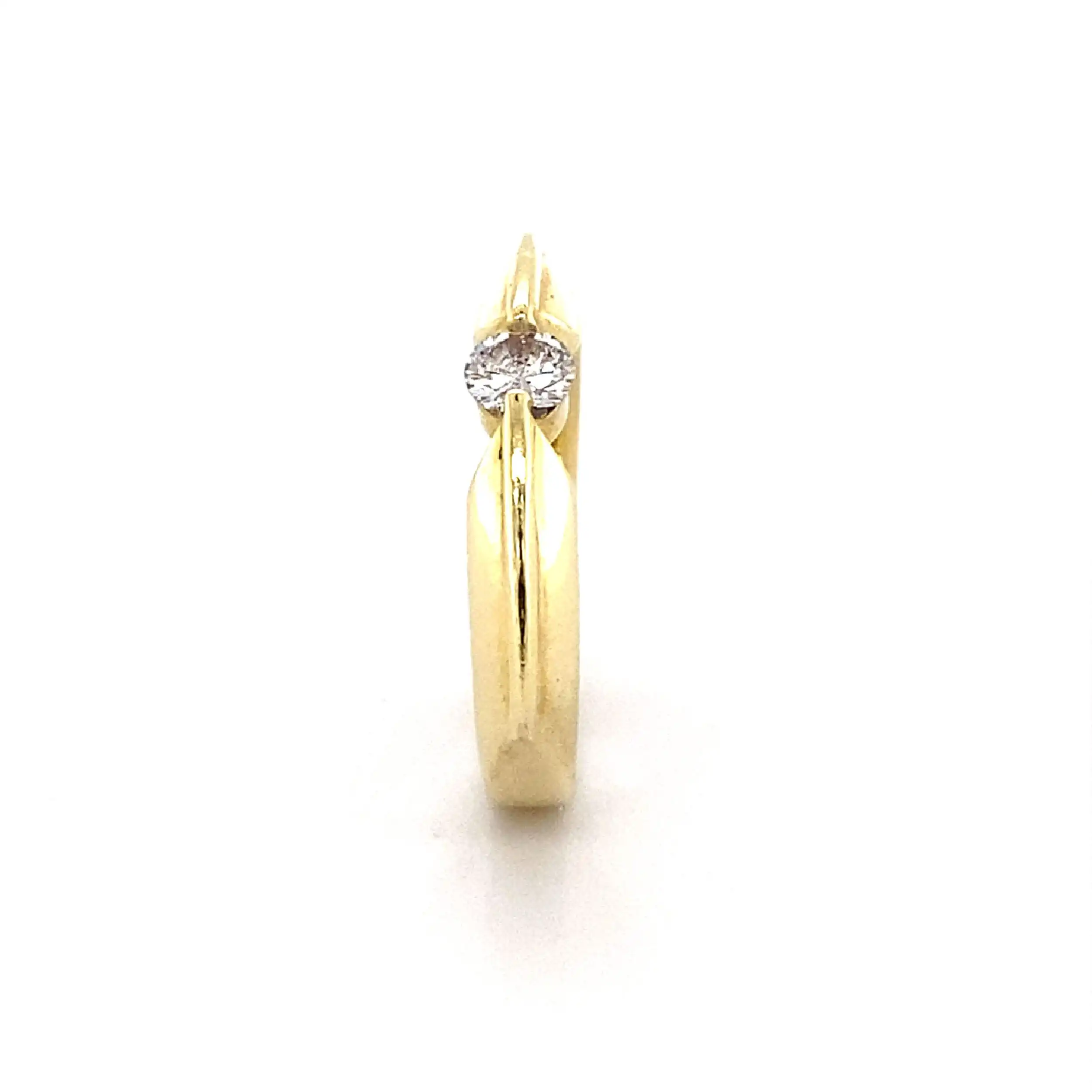 Ring Gelbgold mit Solitär Brillant, graviert mit 0,19ct Ring Gelbgold mit Solitär Brillant, graviert mit 0,19ct