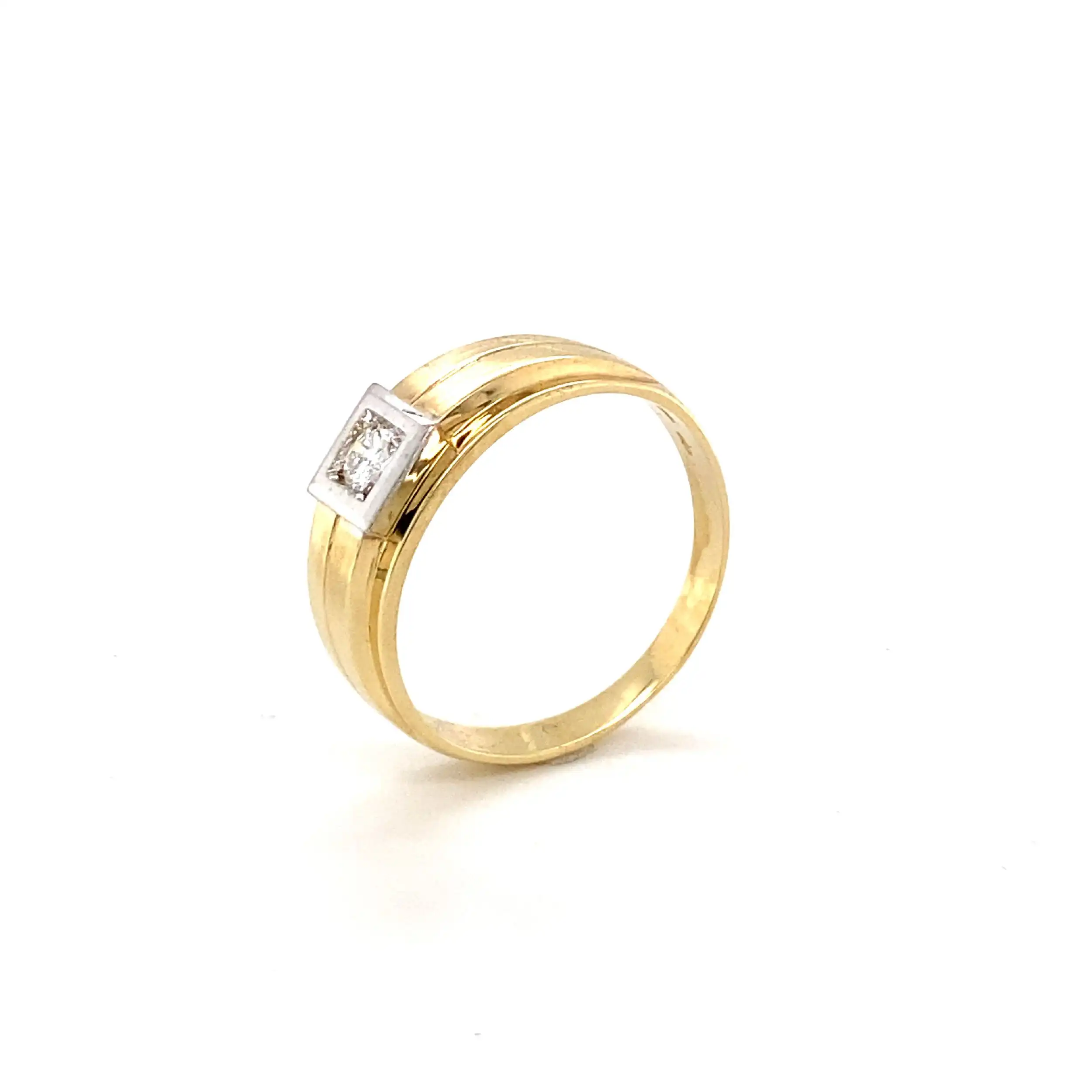 Ring Bicolor mit Brillant Ring Bicolor mit Brillant