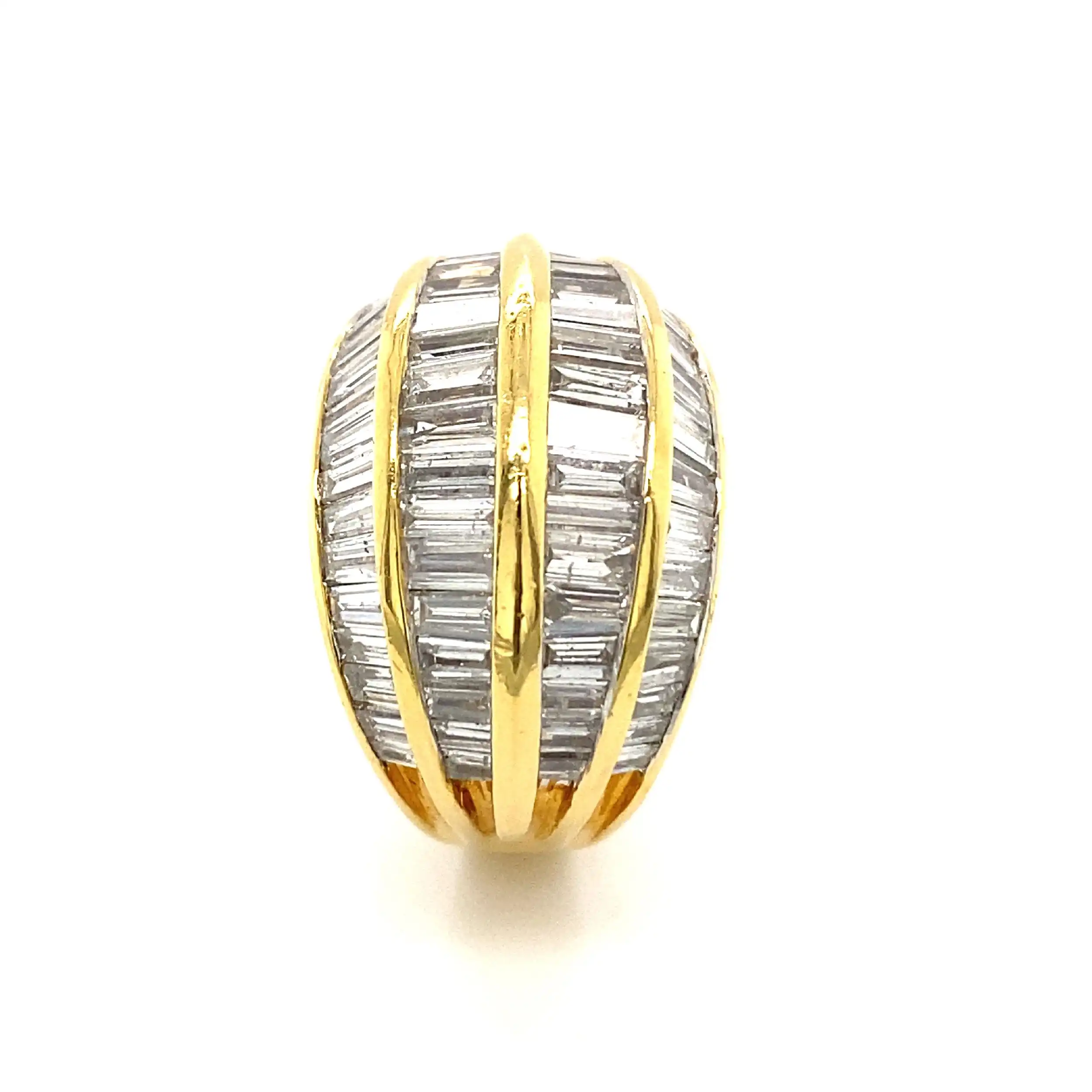 Ring Gelbgold mit Baguette Diamanten Ring Gelbgold mit Baguette Diamanten