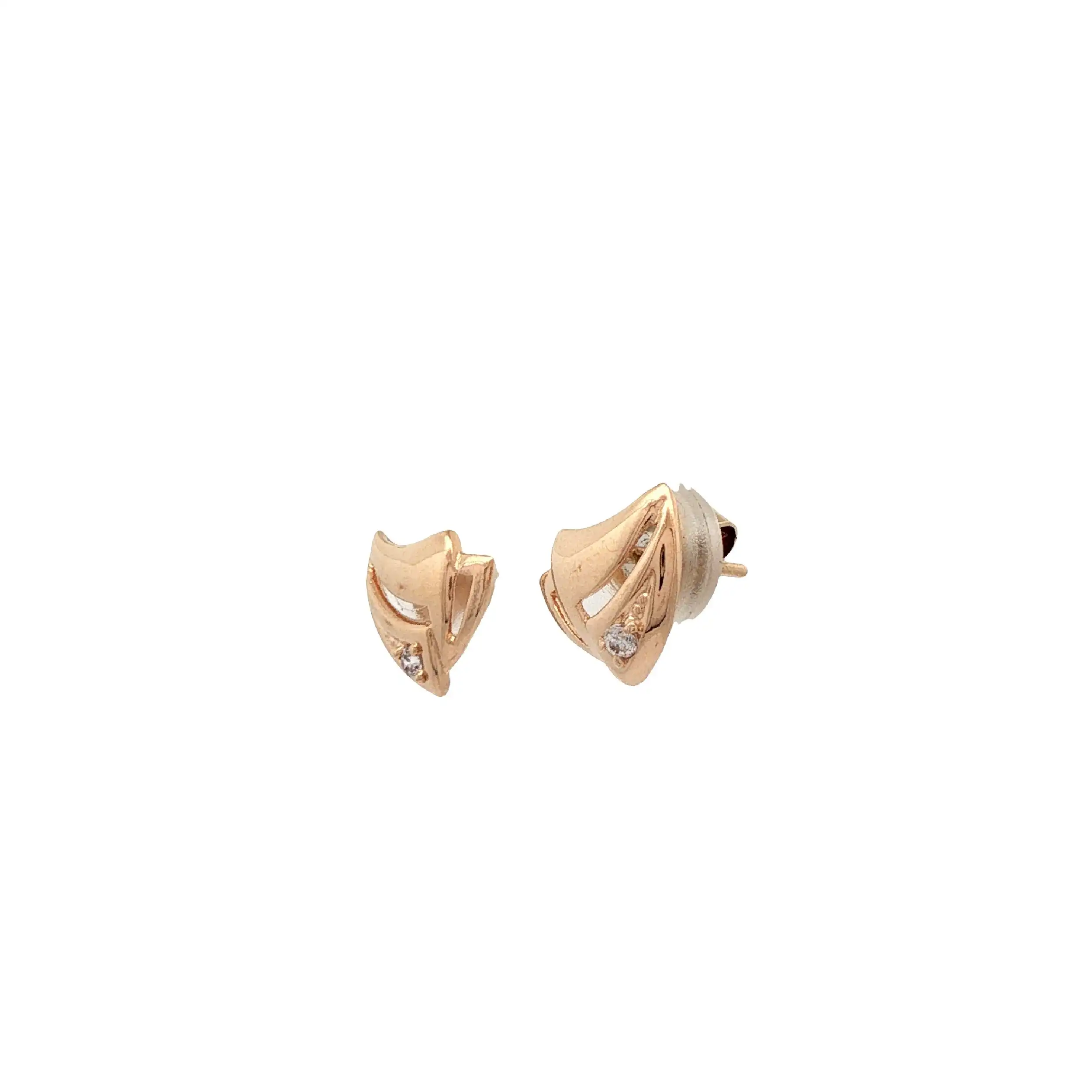 Ohrstecker Gelbgold mit Zirkonia