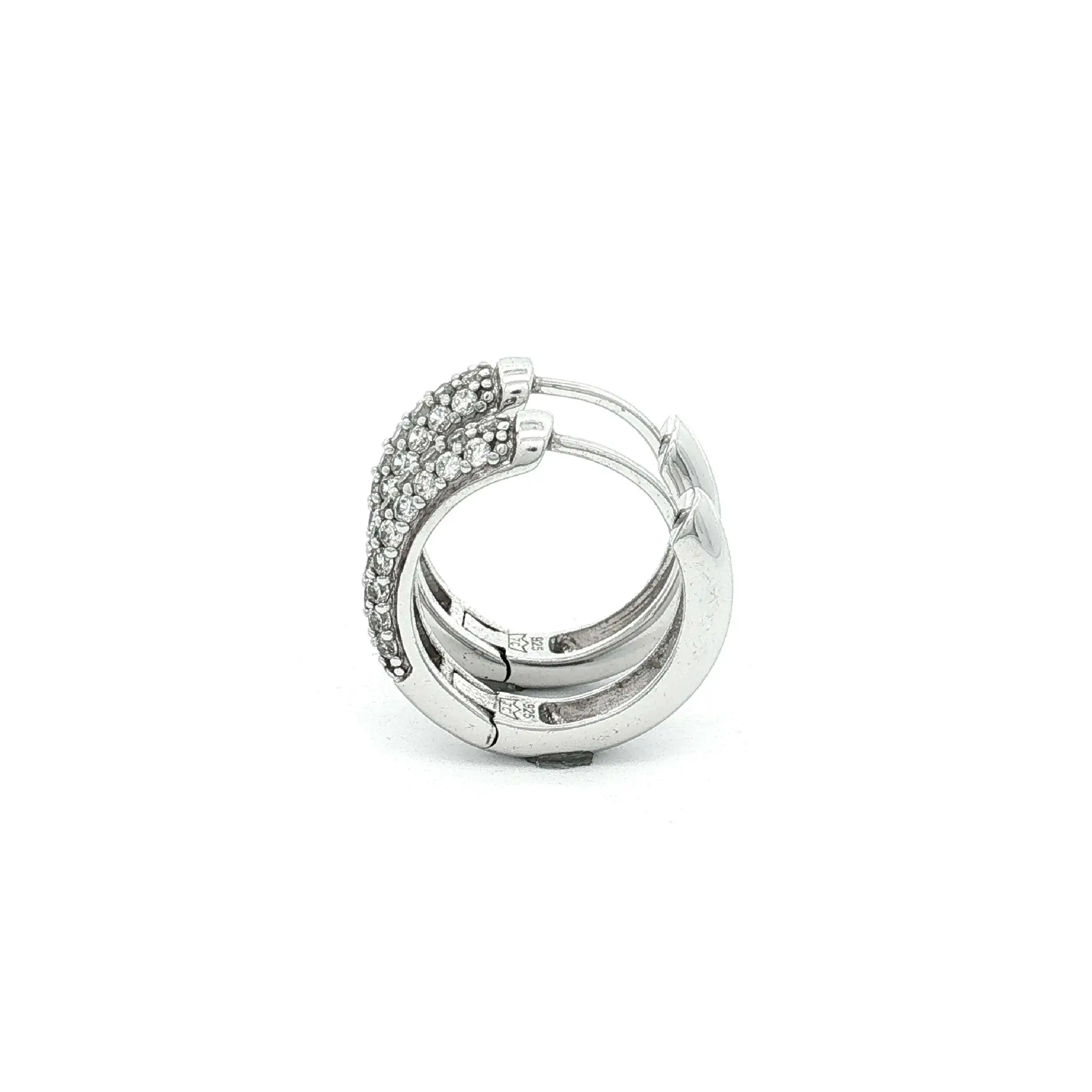 Creolen silber mit Zirkos