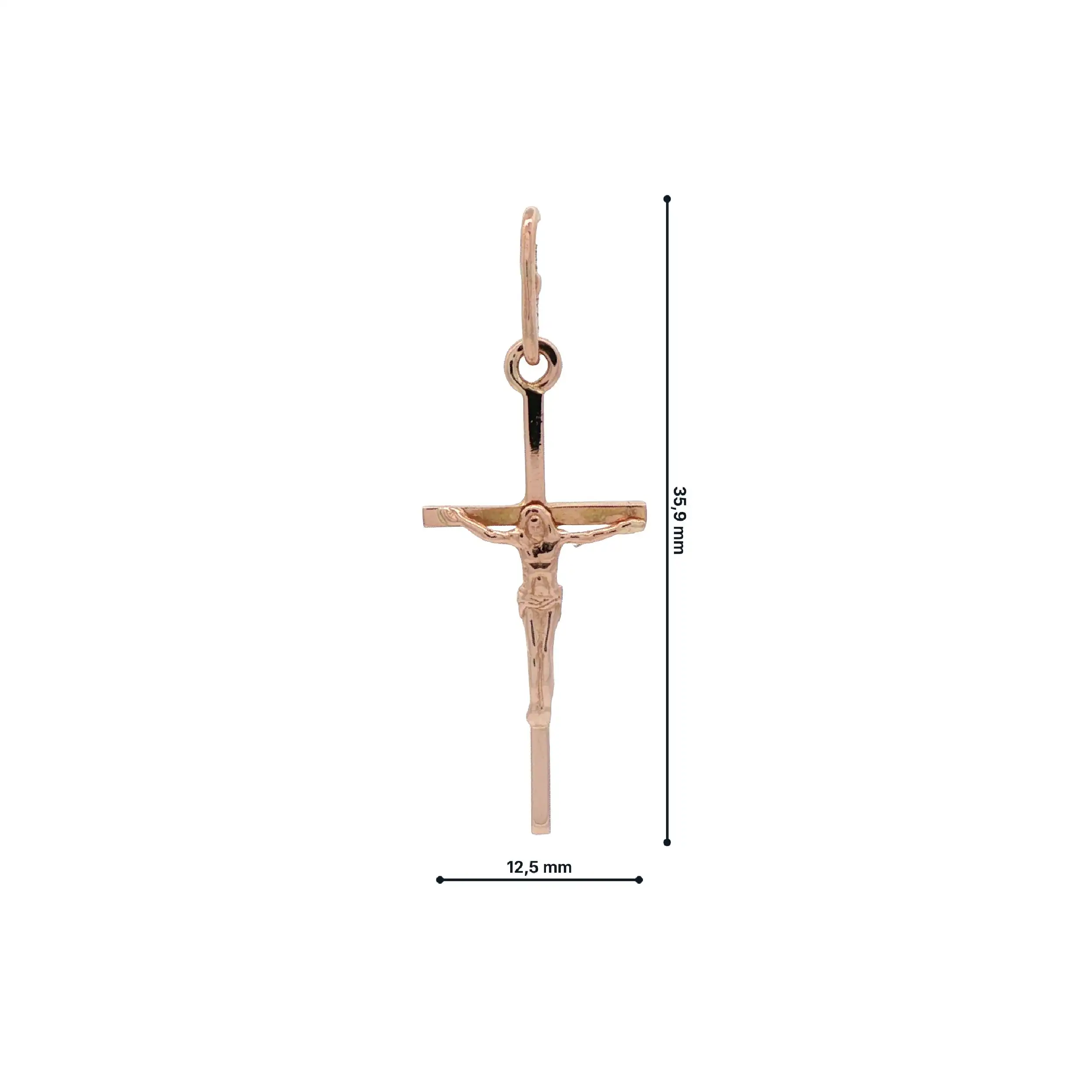 Kreuzanhänger Rotgold