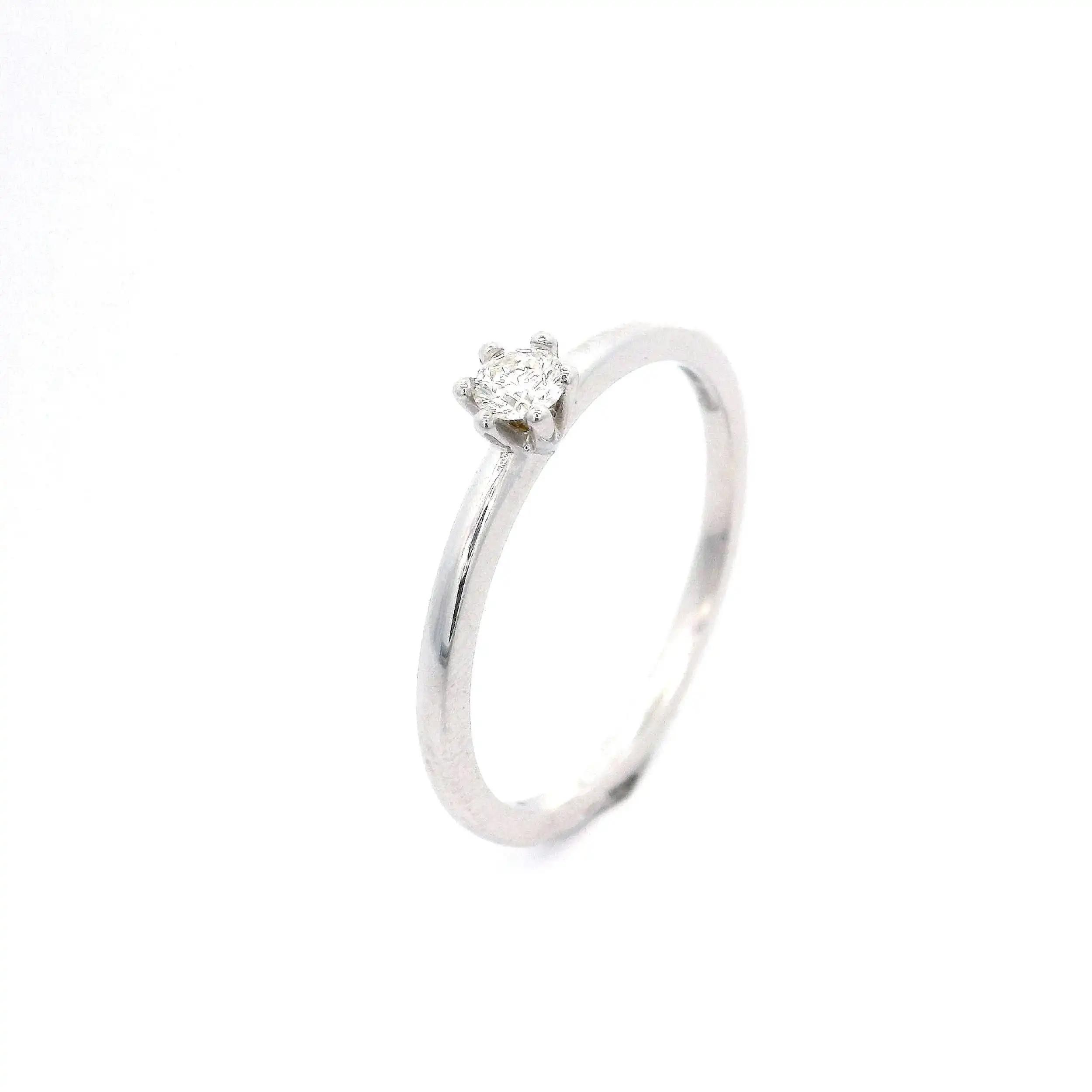 Ring Weißgold mit Brillant Ring Weißgold mit Brillant