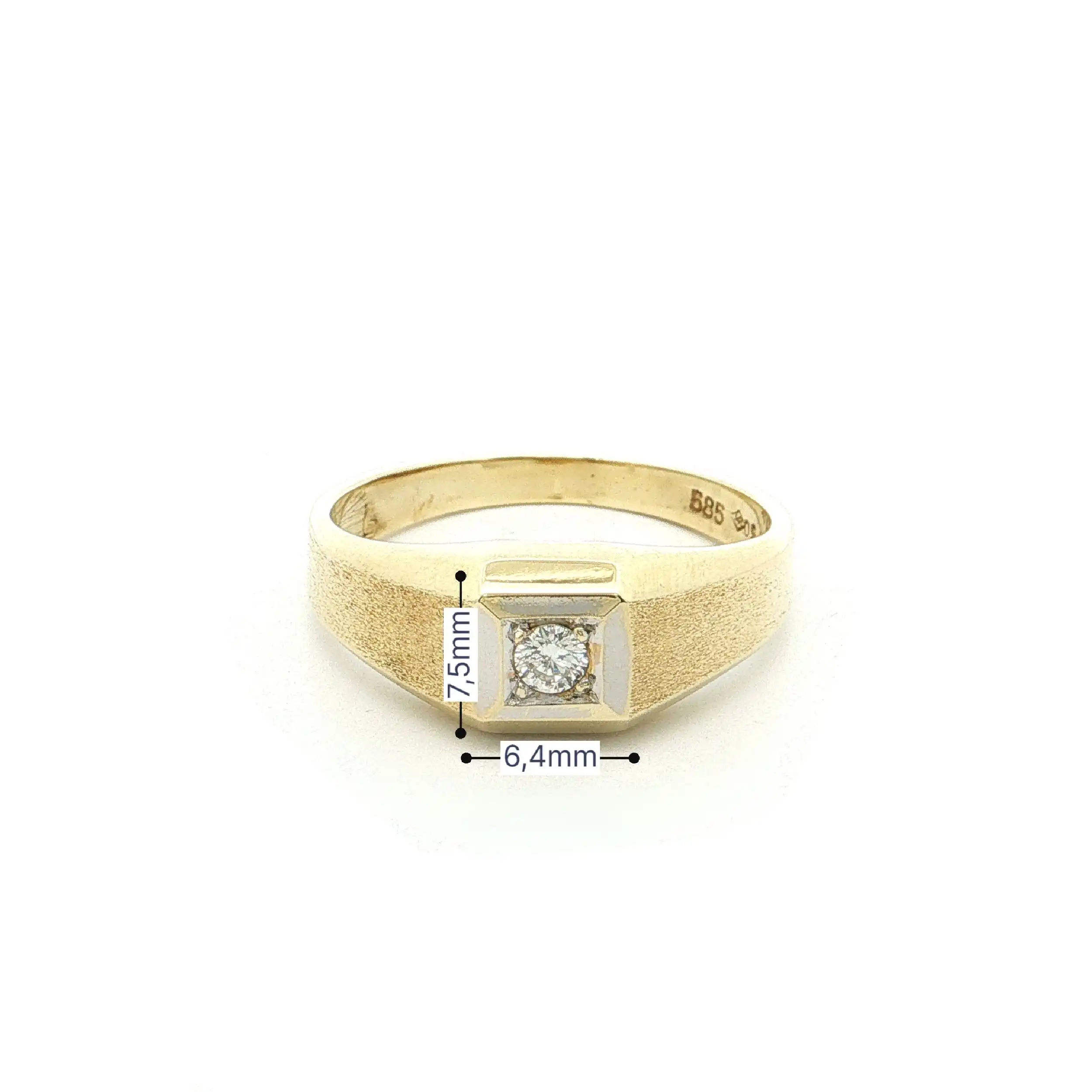 Ring Bicolor mit Brillant