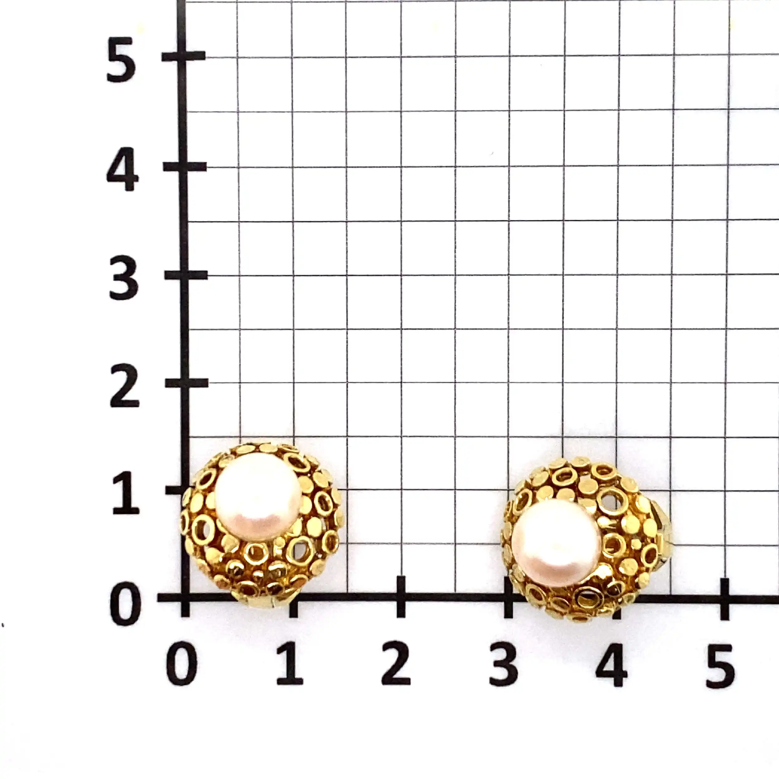 Paar Ohrclips Gelbgold mit Perle Paar Ohrclips Gelbgold mit Perle