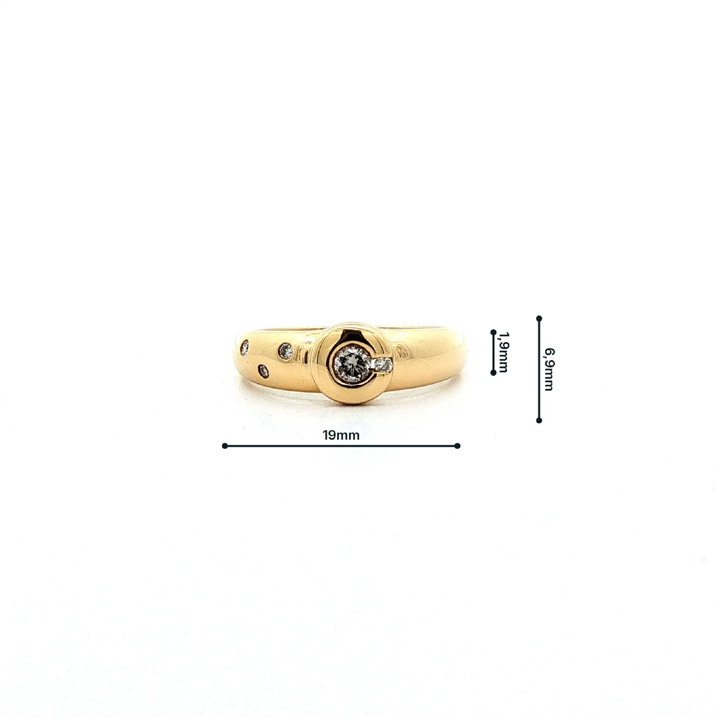 Ring Gelbgold mit Brillanten