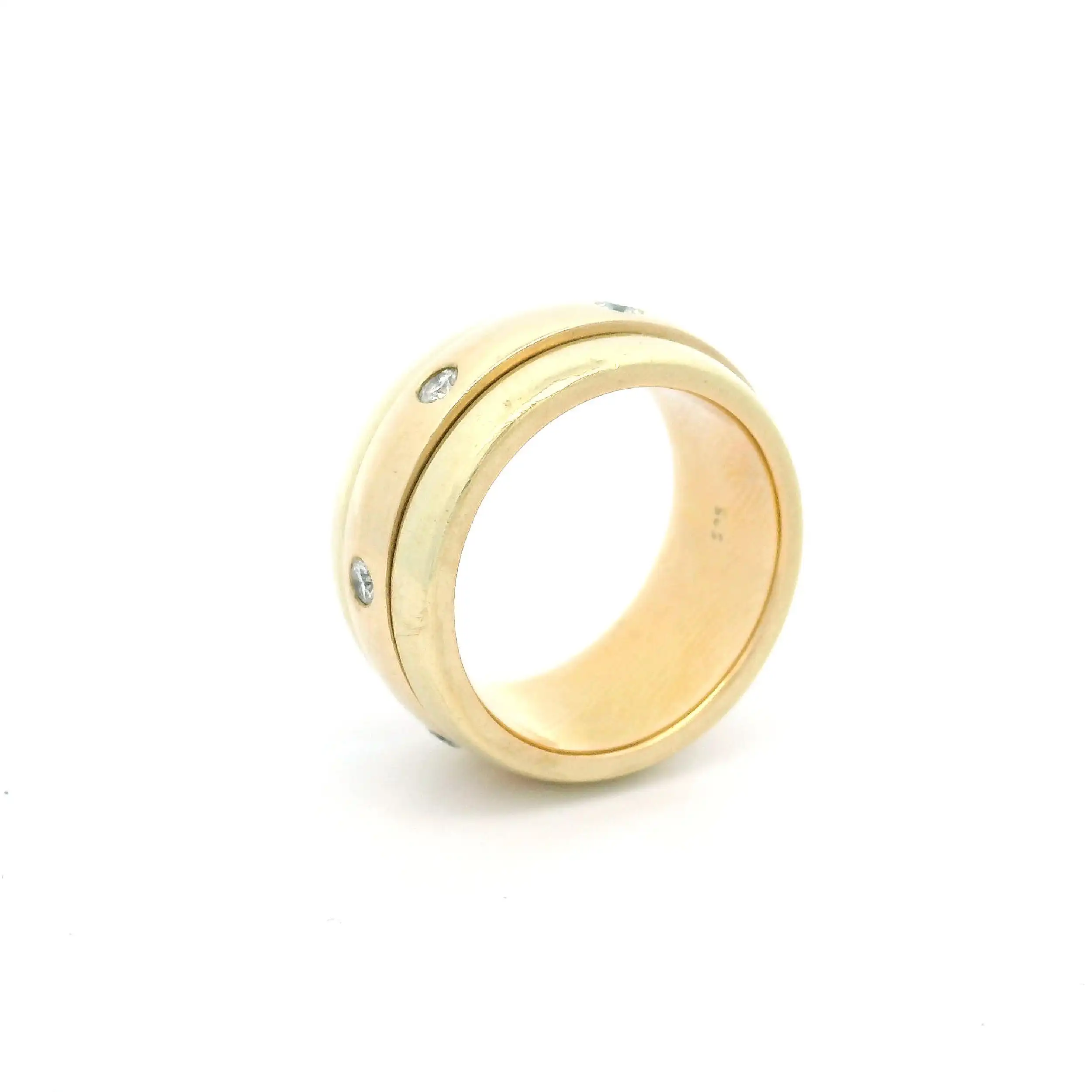 Rollring Gelbgold mit Brillanten