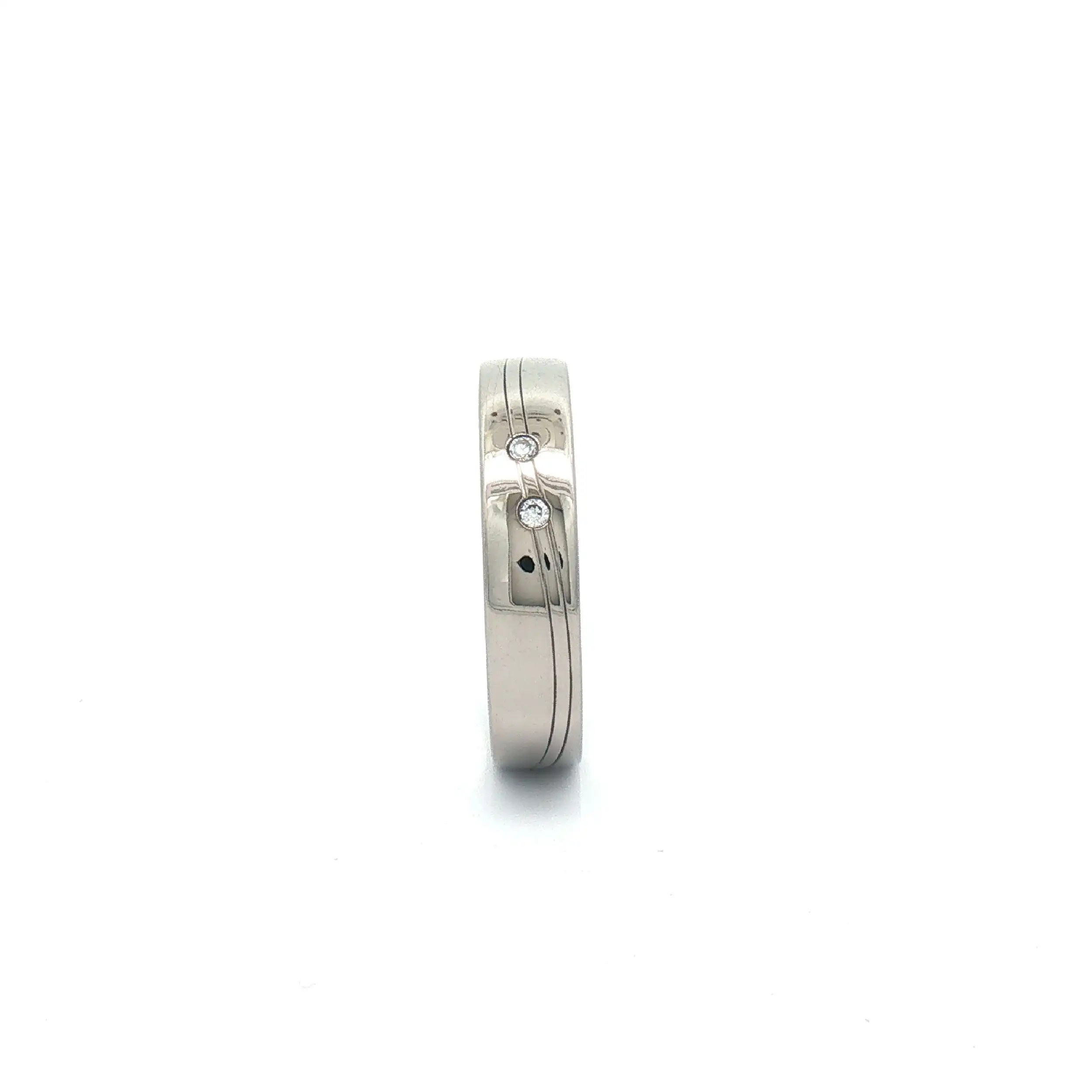 Ring Palladium mit Brillanten Christ mit 0,03ct W/si graviert Ring Palladium mit Brillanten Christ mit 0,03ct W/si graviert