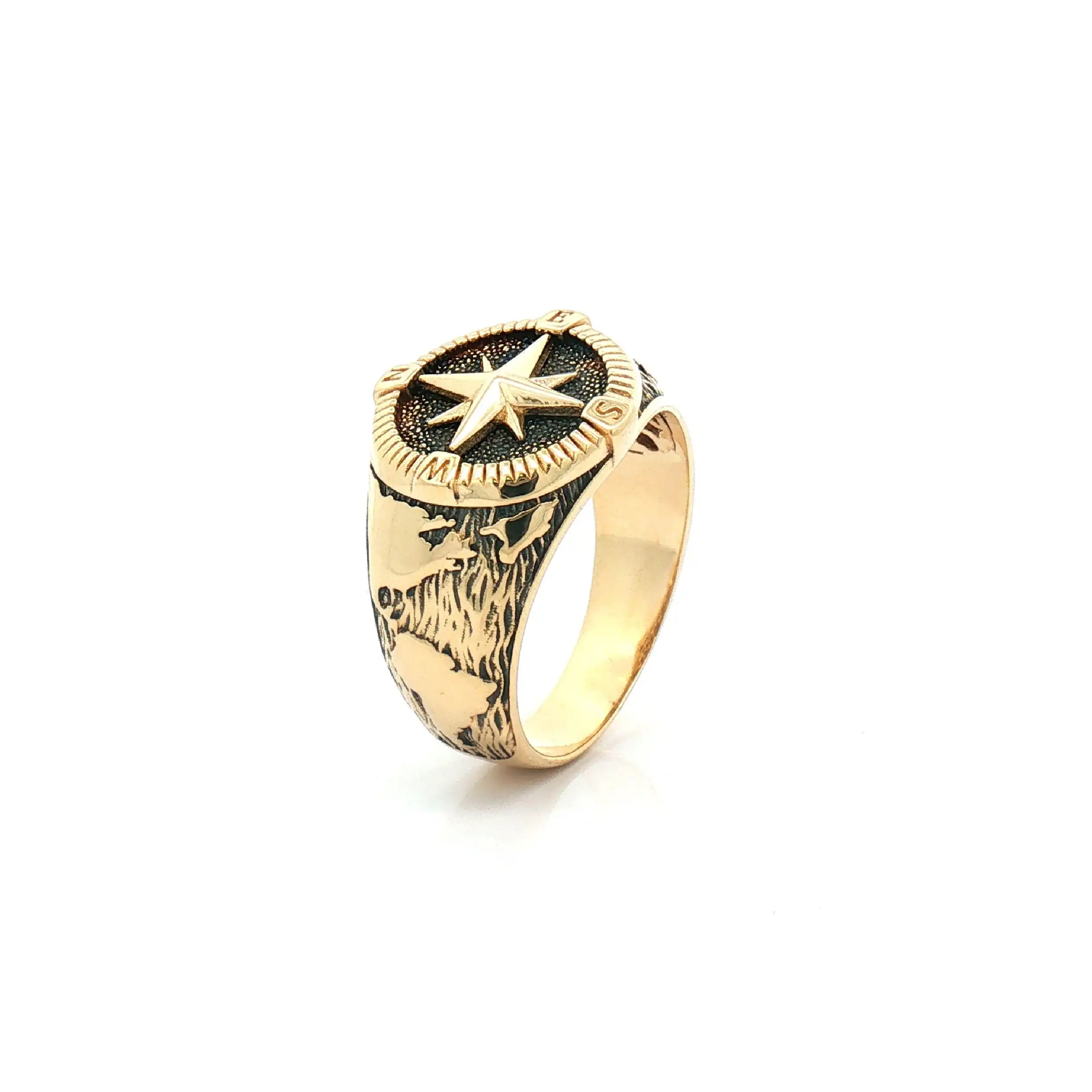 Ring Gelbgold Kompass Ring Gelbgold Kompass